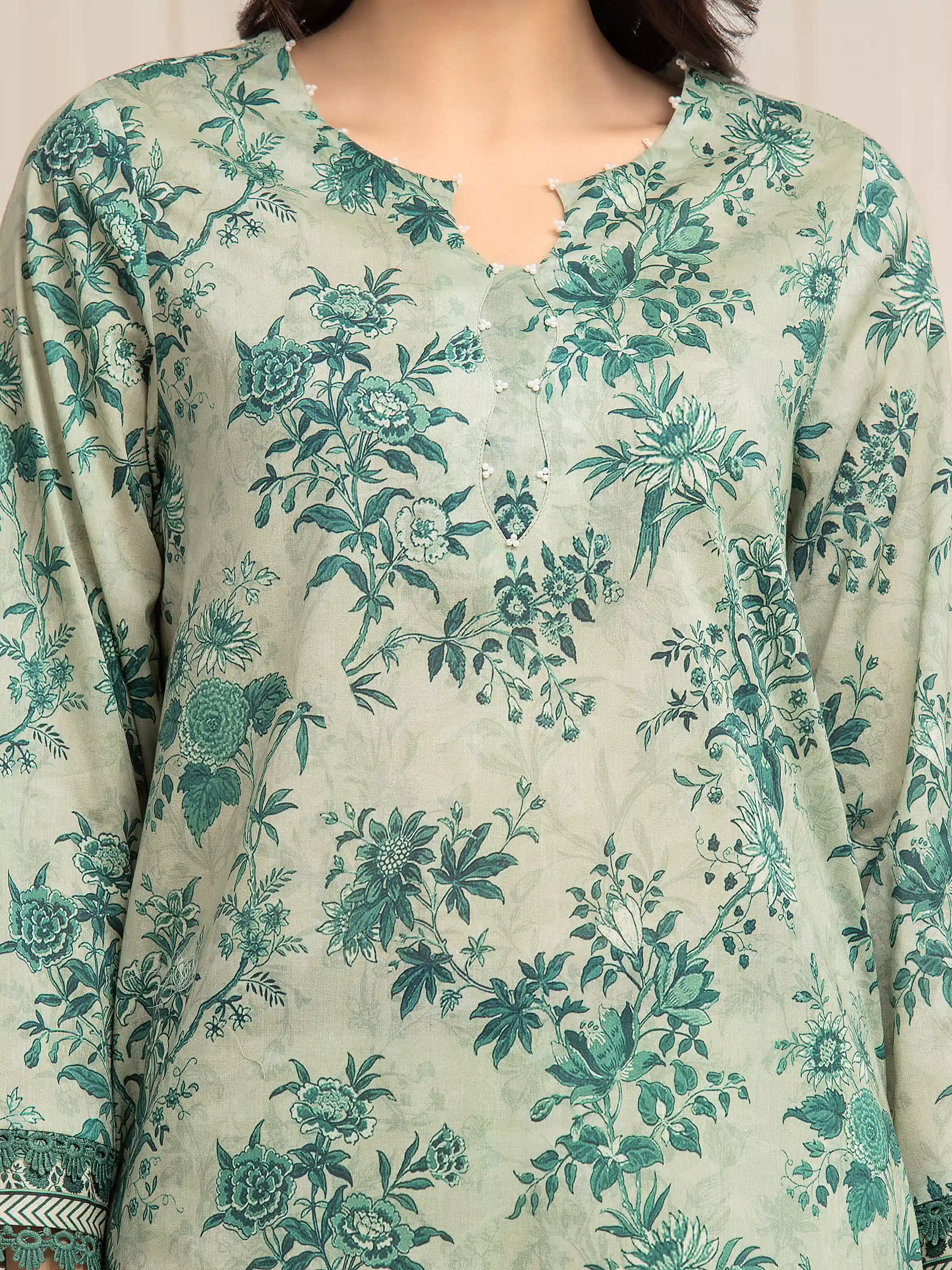 Printed Lawn Suit - EWU6A1-36585-3P - Image 3