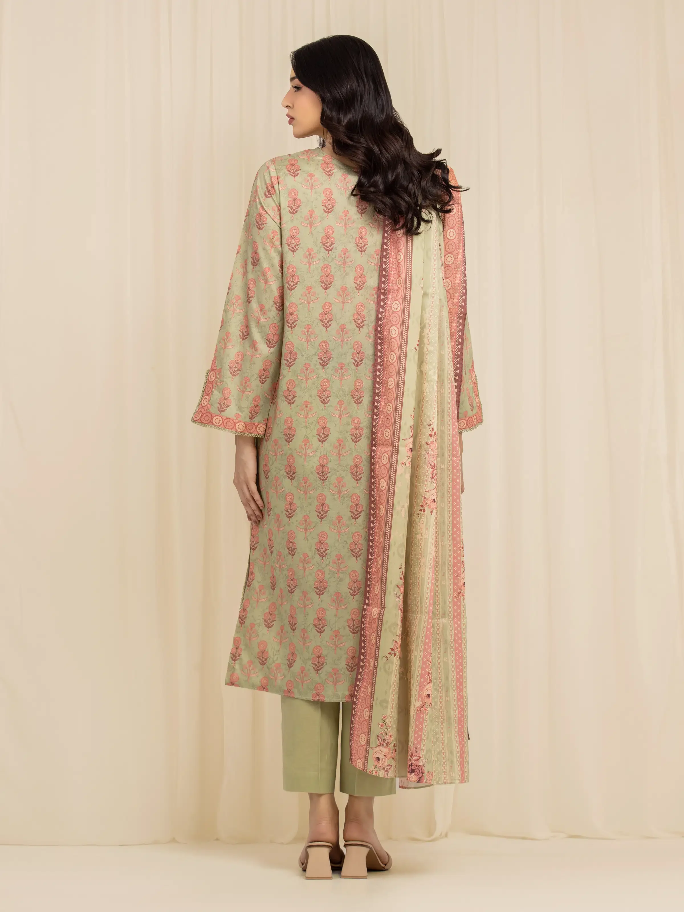 Printed Lawn Suit - EWU6A1-36595-3P - Image 6