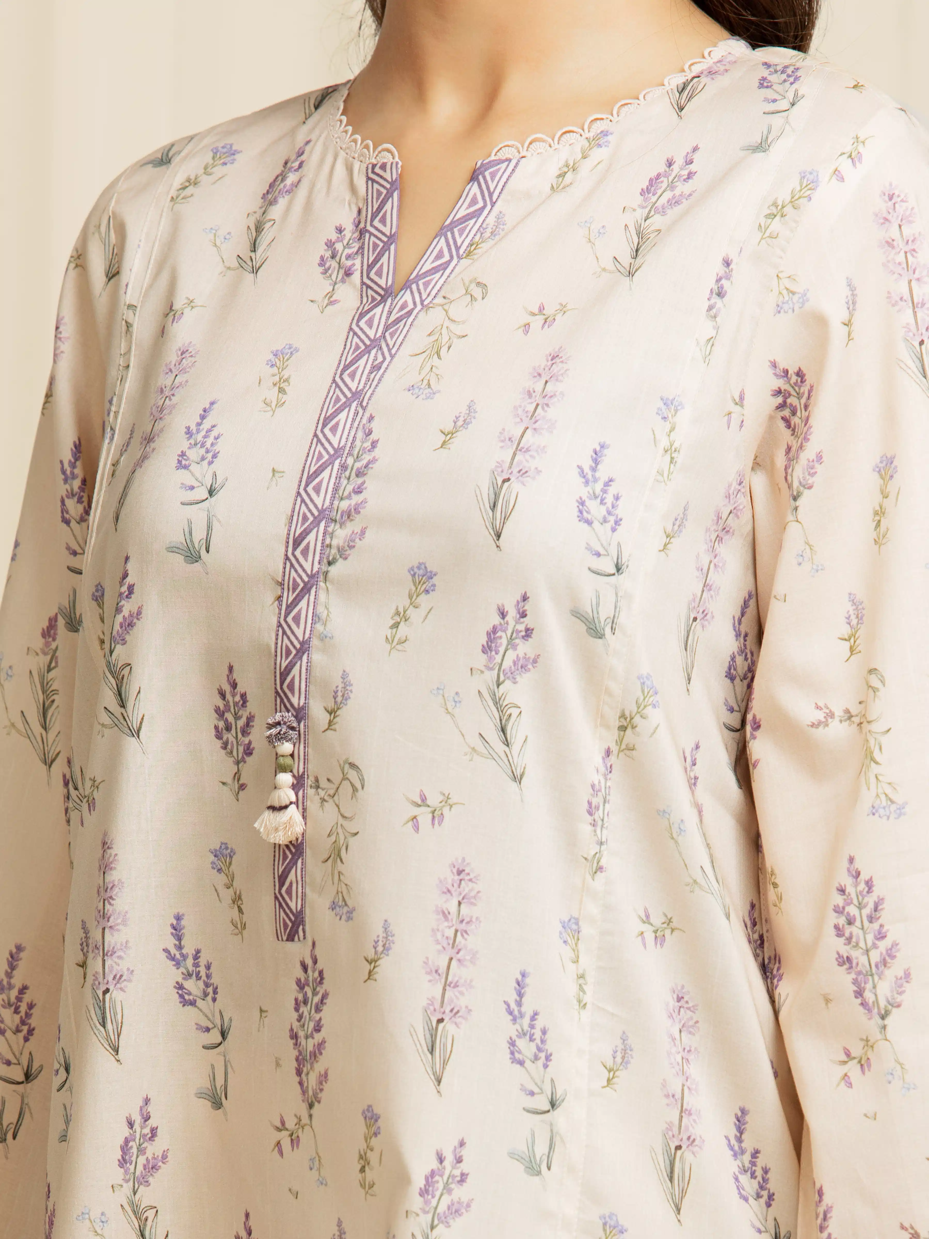 Printed Lawn Suit - EWU6A1-36598-3P - Image 3