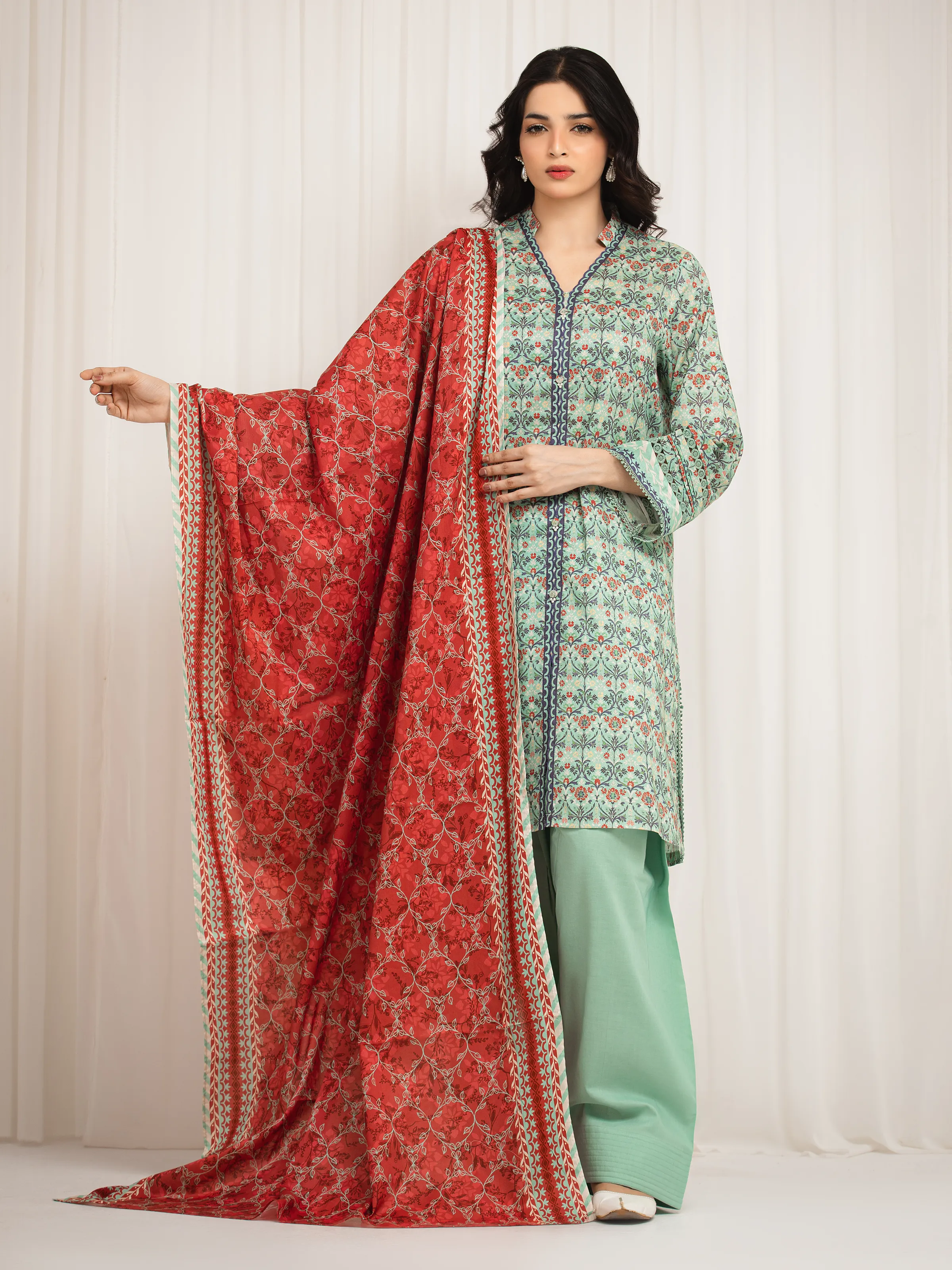 Printed Lawn Suit - EWU6A1-36600-3P