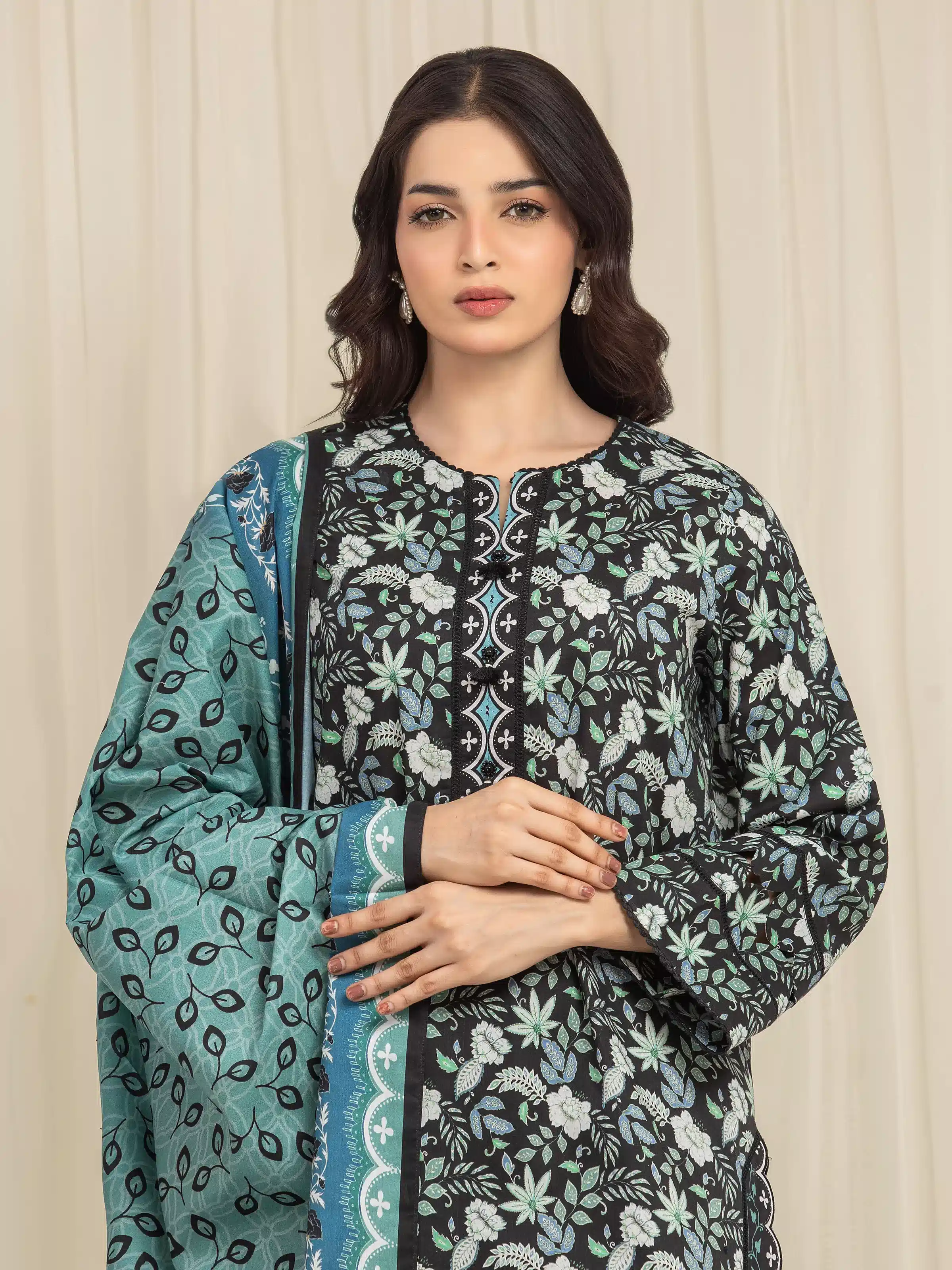 Printed Lawn Suit - EWU6A1-36602-3P - Image 2