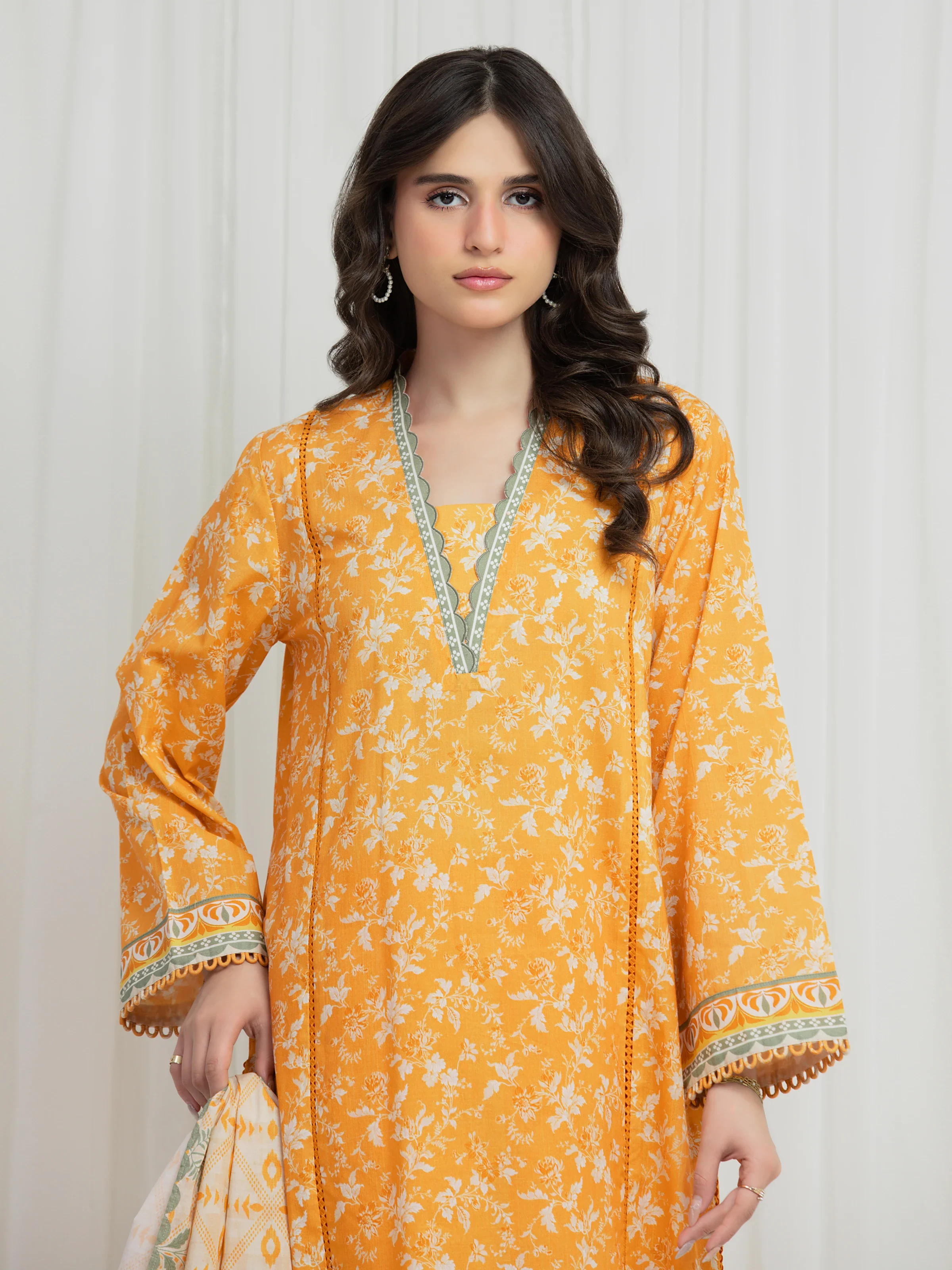 Printed Lawn Suit - EWU6A1-36609-3P - Image 2