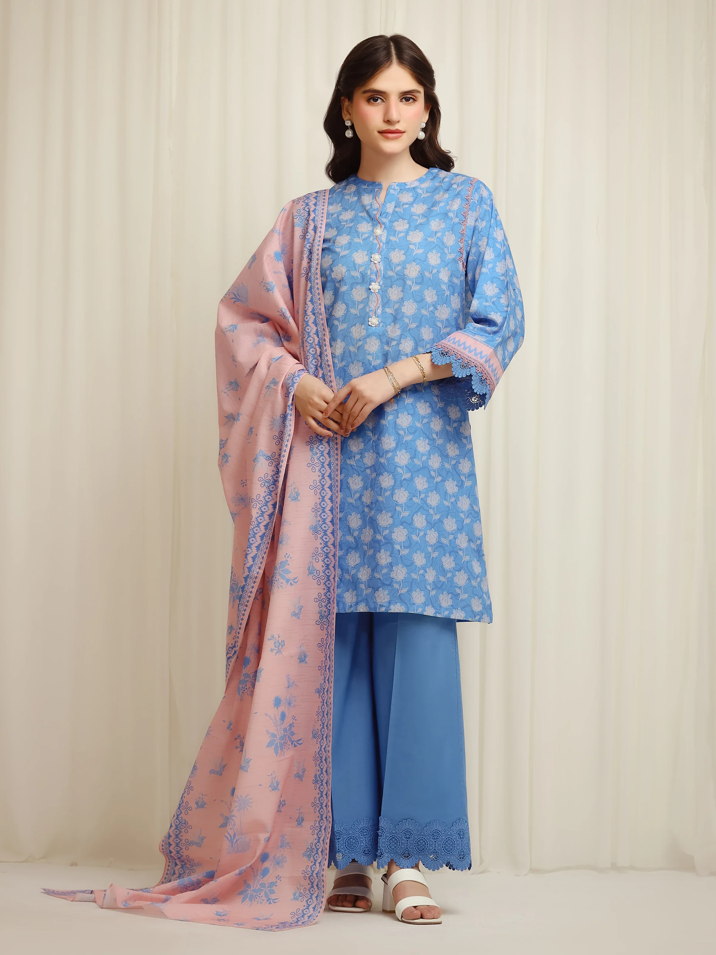Printed Lawn Suit - EWU6A1-36615-3P