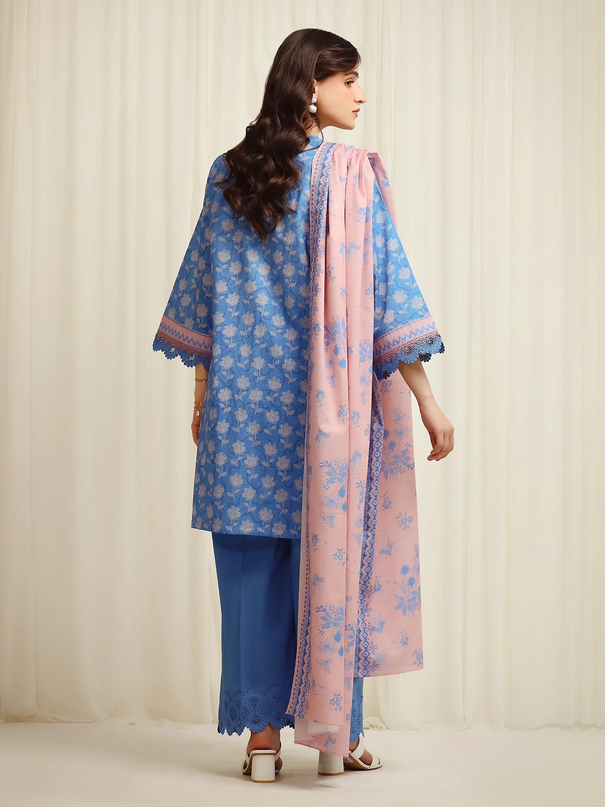 Printed Lawn Suit - EWU6A1-36615-3P - Image 6