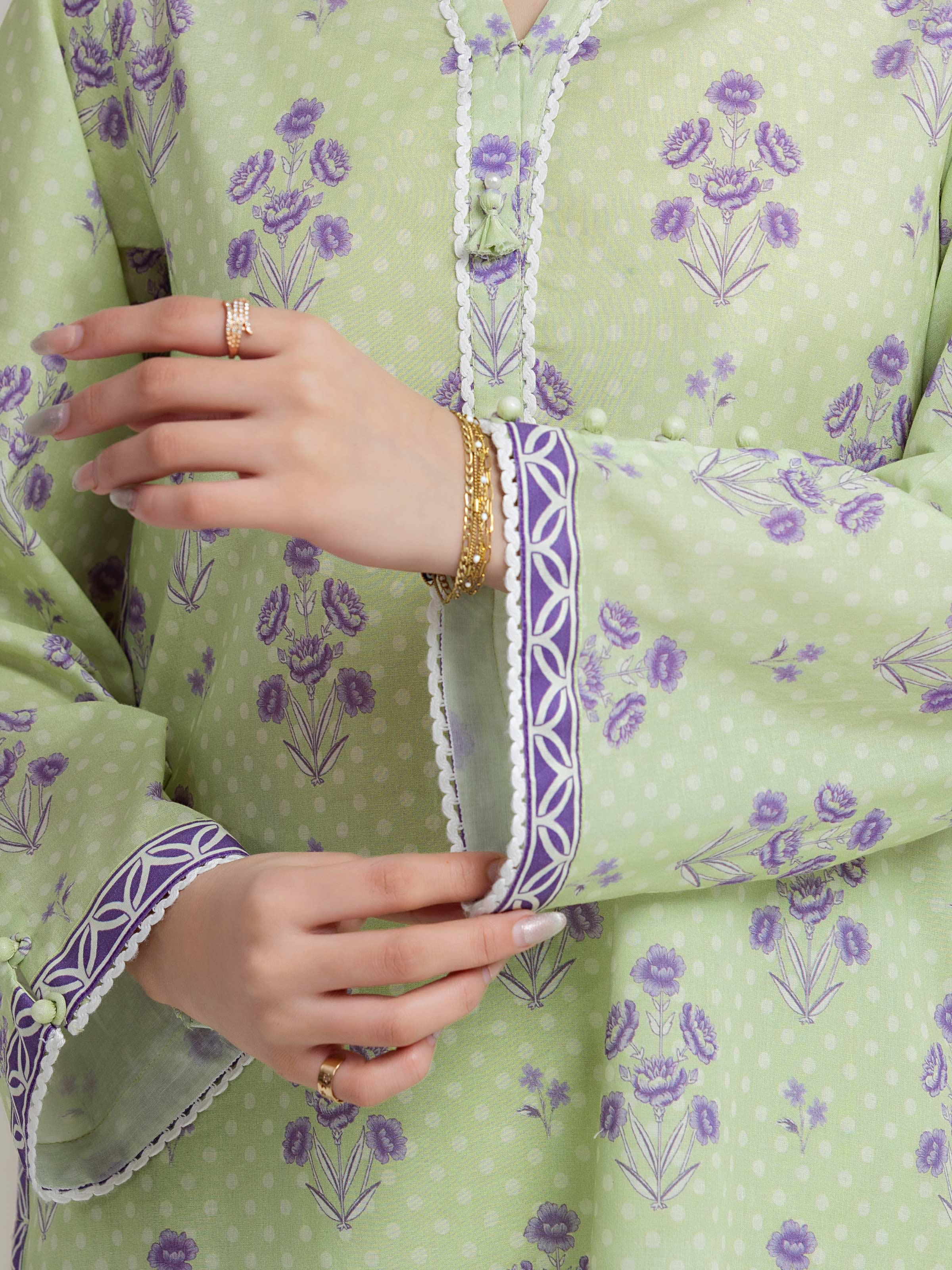 Printed Lawn Suit - EWU6A1-36618-3P - Image 4
