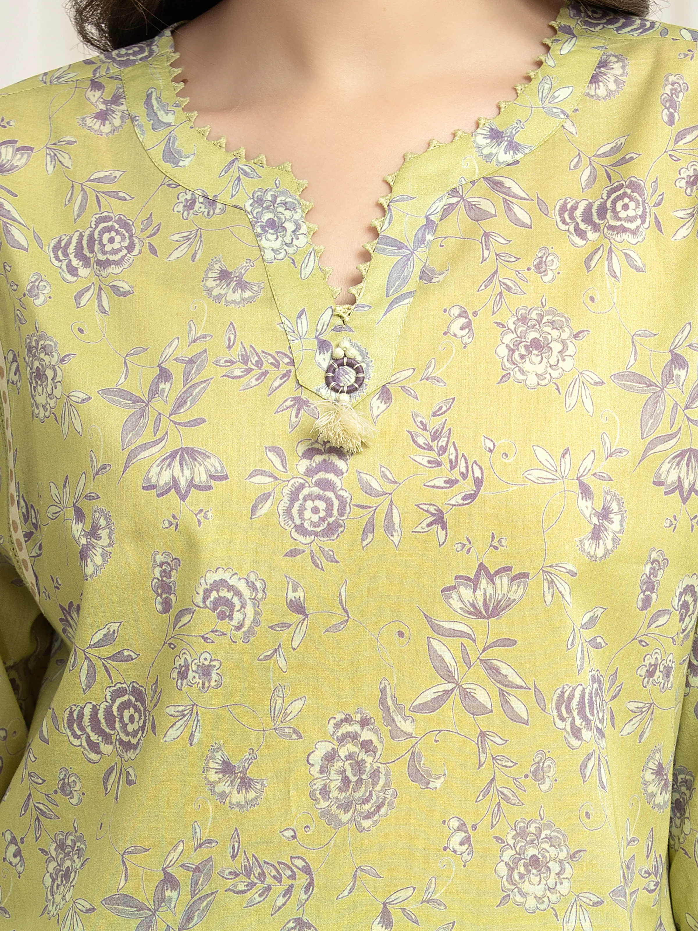 Printed Lawn Suit - EWU6A1-36622-3P - Image 4