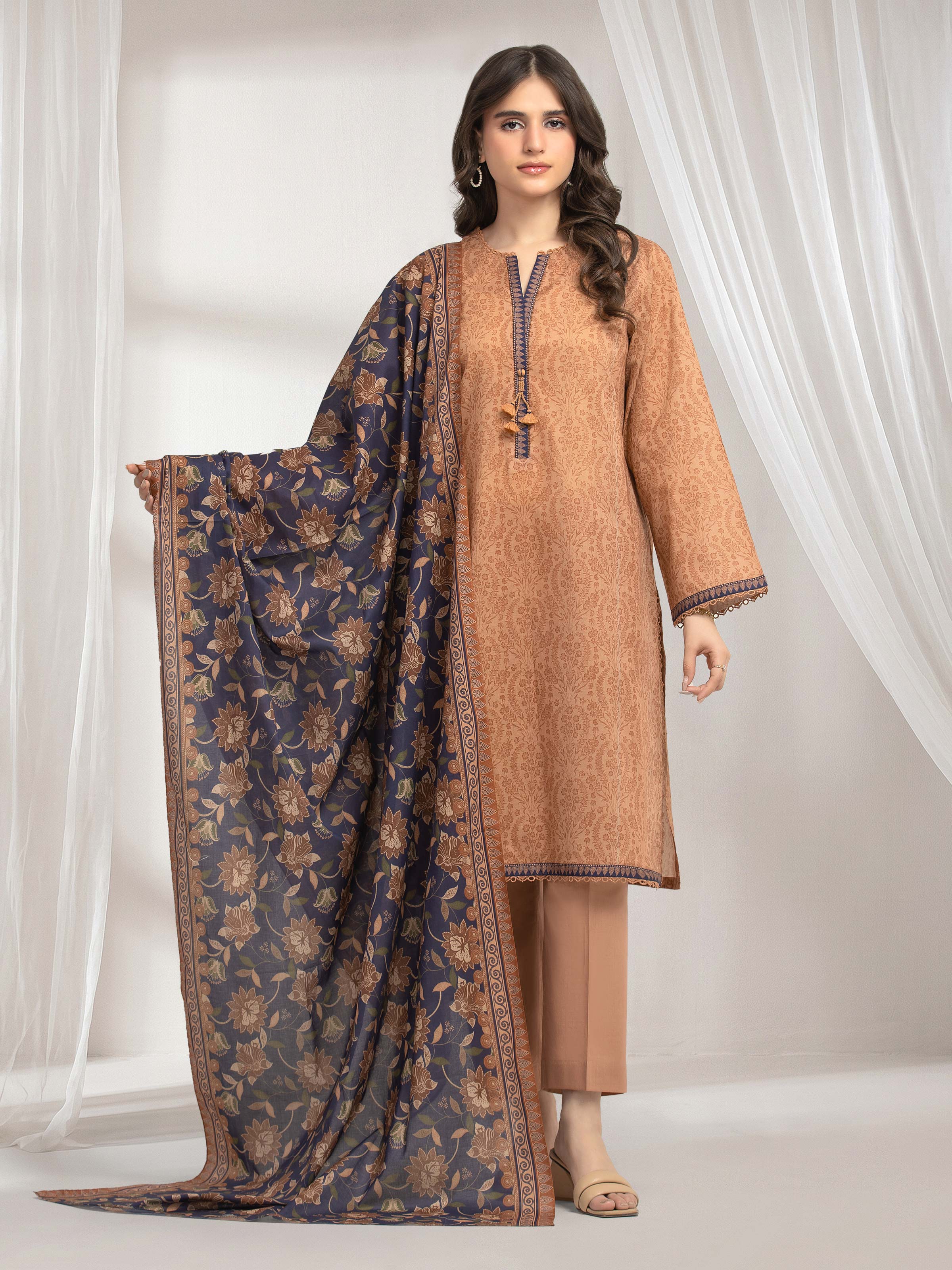 Printed Lawn Suit - EWU6A1-36630-3P