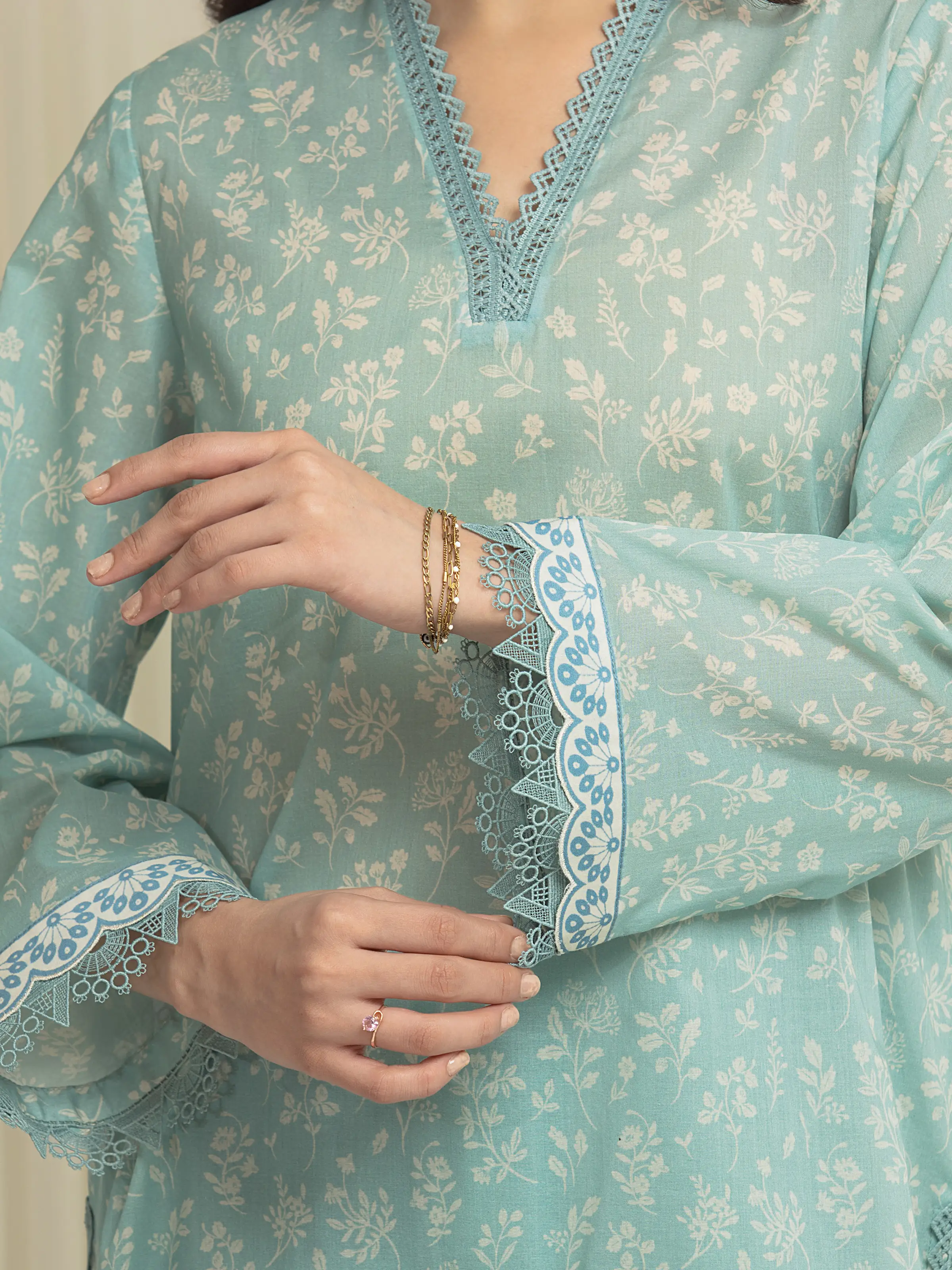 Printed Lawn Suit - EWU6A1-36641-3P - Image 3