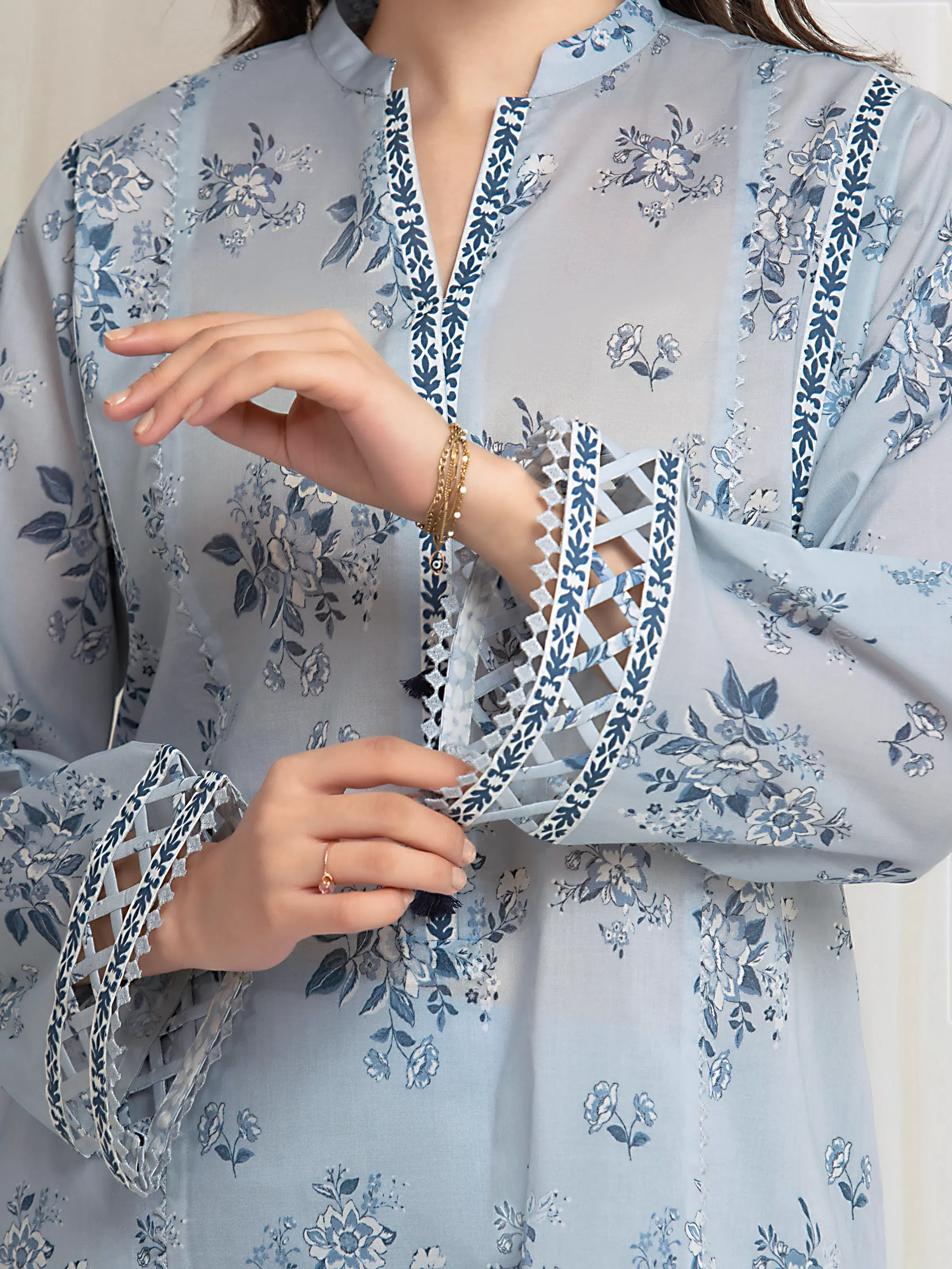 Printed Lawn Suit - EWU6A1-36644-3P - Image 3