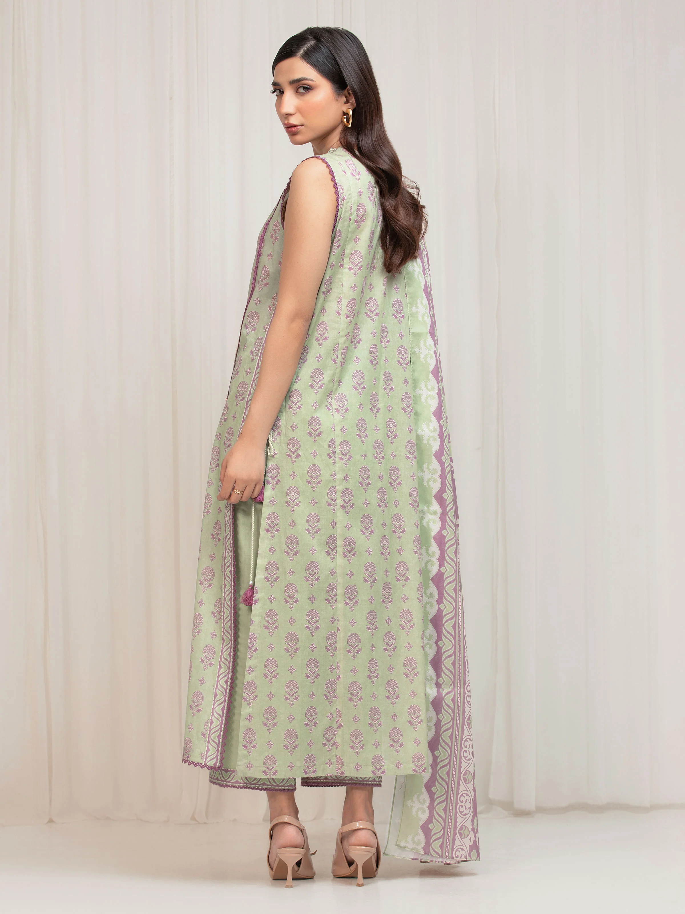 Printed Lawn Suit - EWU6A1-36656-3P - Image 4