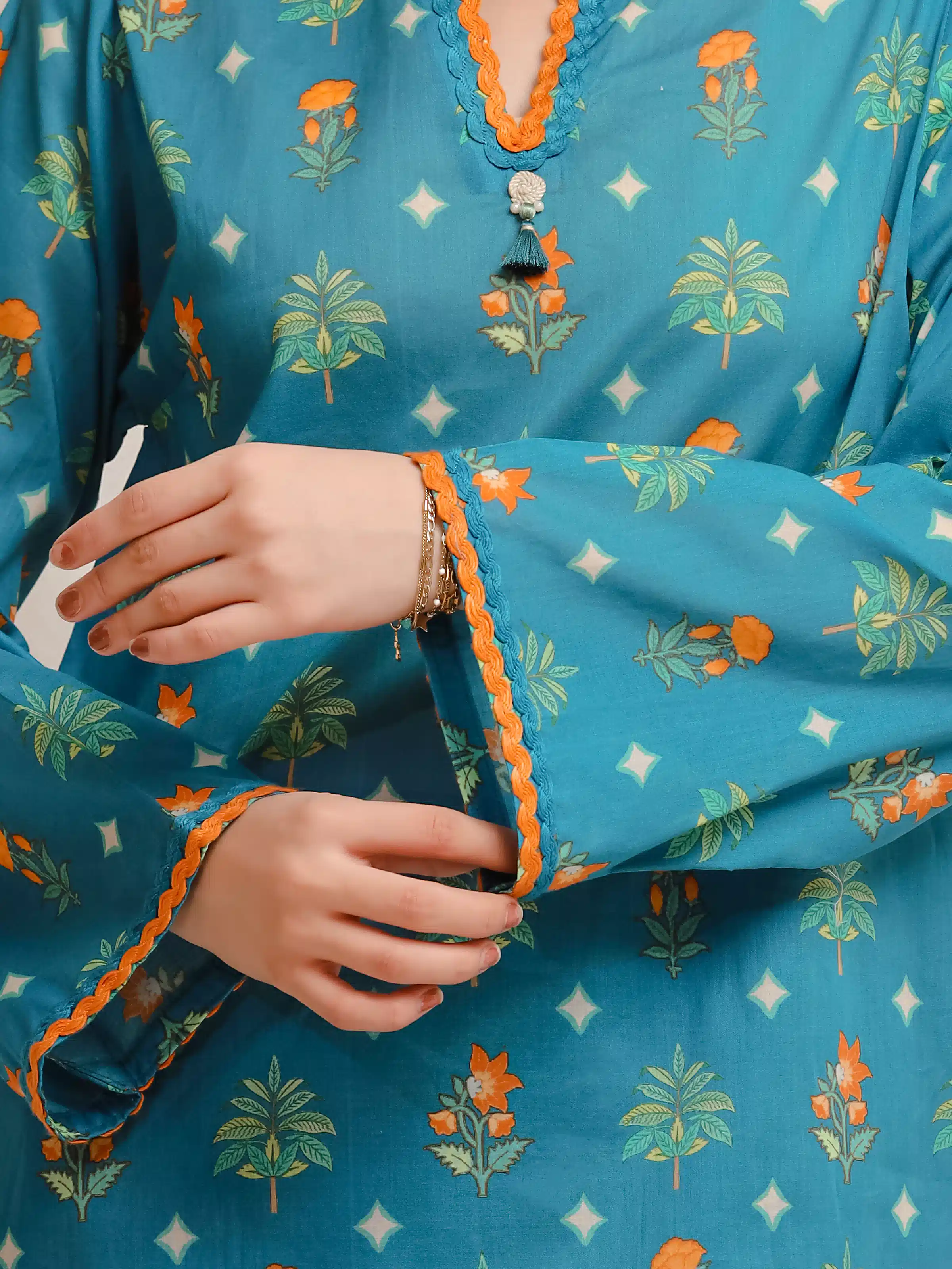 Printed Lawn Suit - EWU6A1-36661-3P - Image 3
