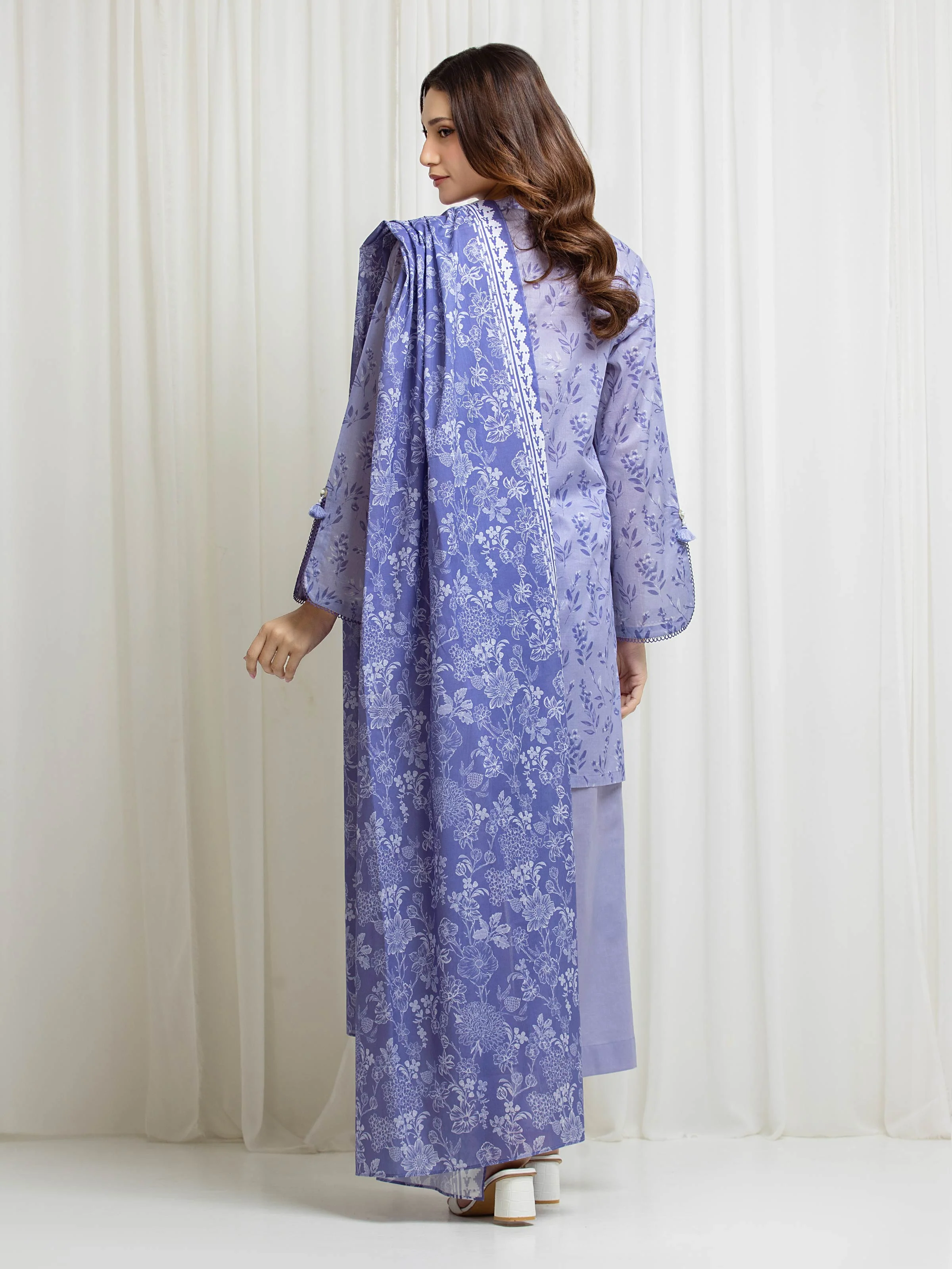 Printed Lawn Suit - EWU6A1-36664-3P - Image 6