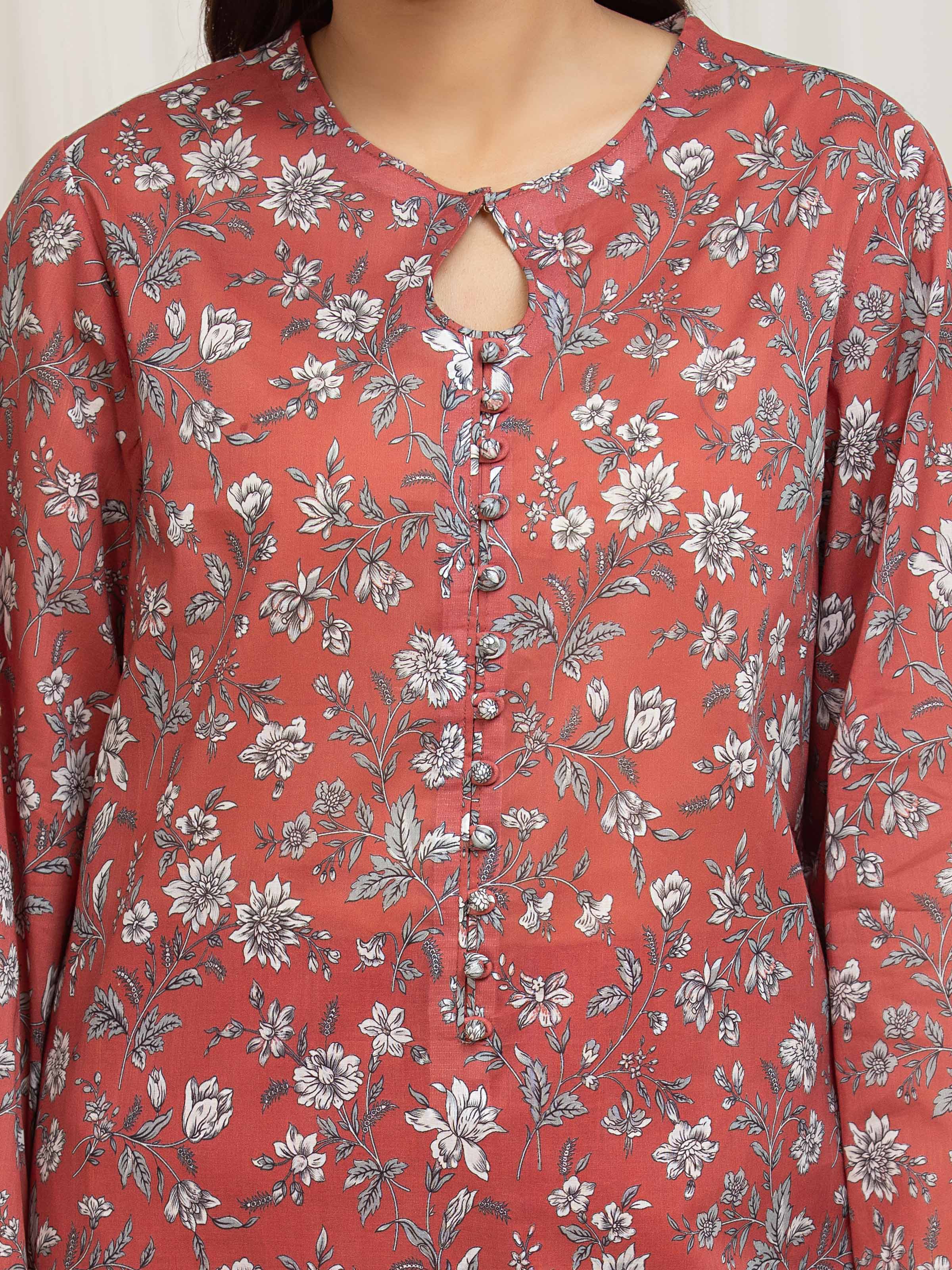 Printed Lawn Suit - EWU6A1-36665-3P - Image 4