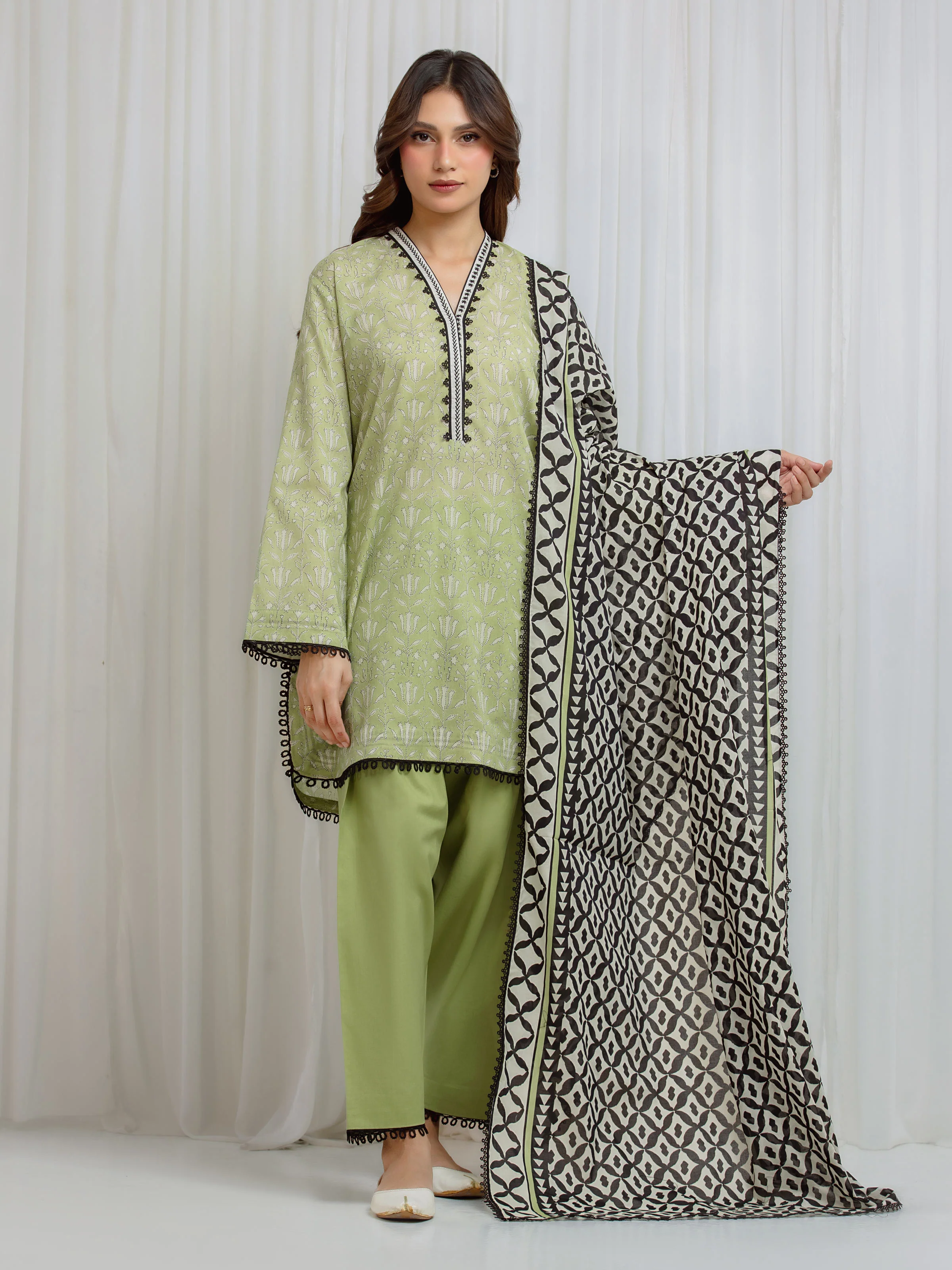 Printed Lawn Suit - EWU6A1-36669-3P
