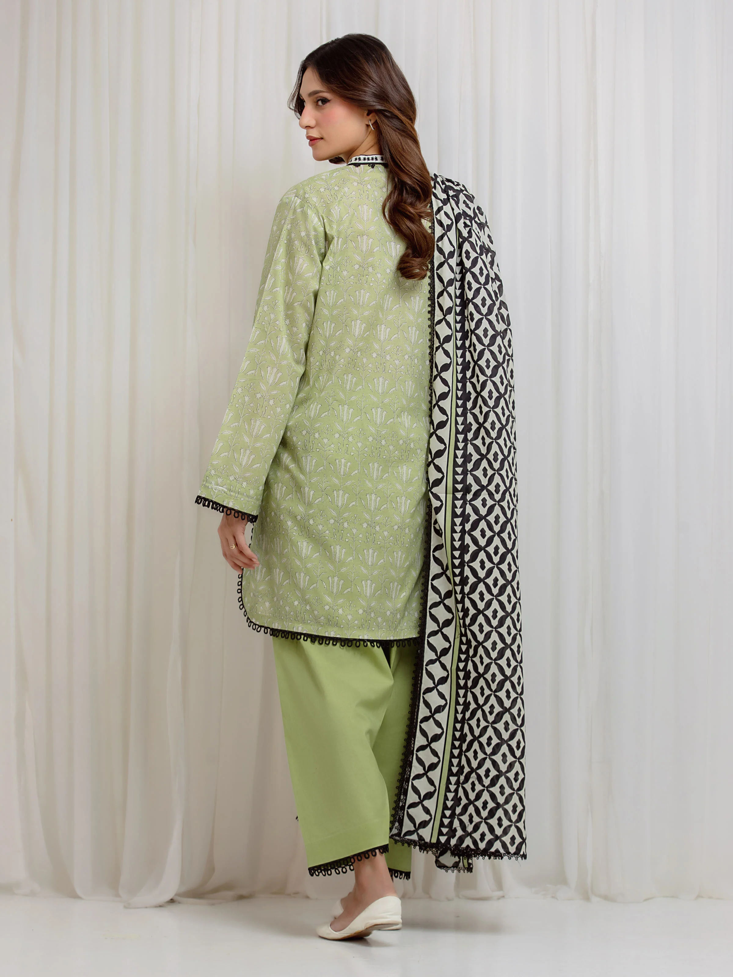 Printed Lawn Suit - EWU6A1-36669-3P - Image 6