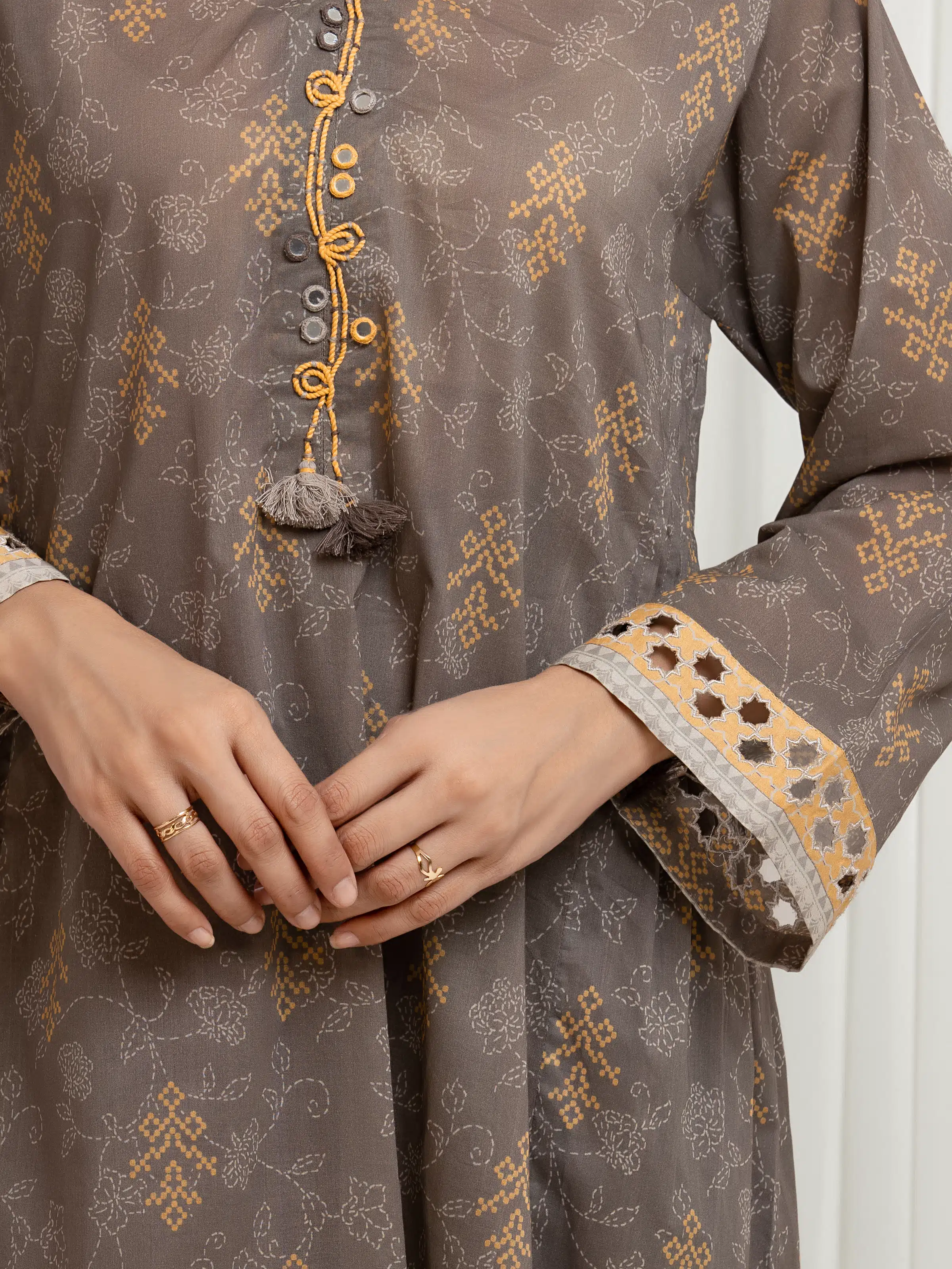 Printed Lawn Suit - EWU6A1-36671-3P - Image 4