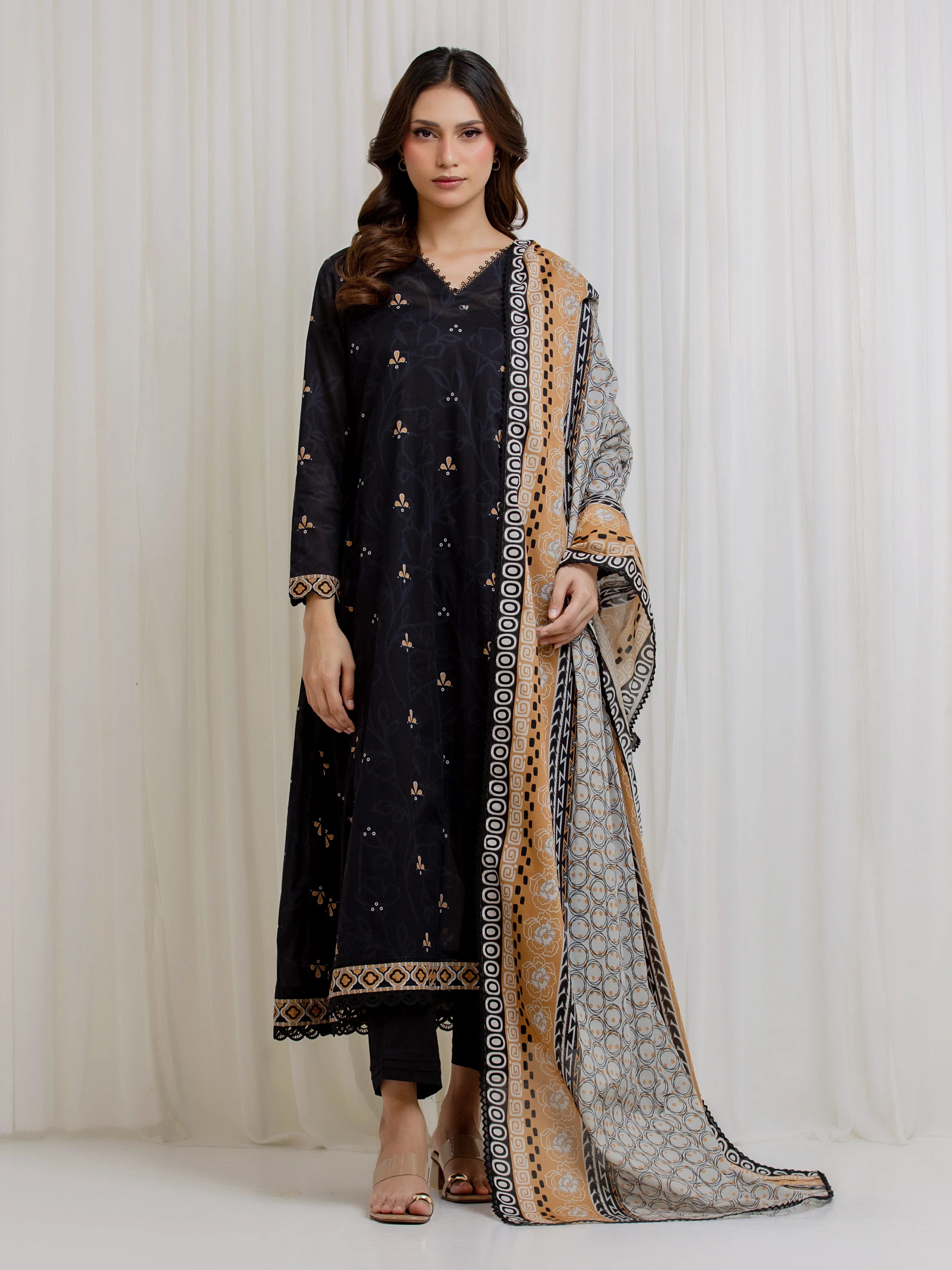 Printed Lawn Suit - EWU6A1-36672-3P