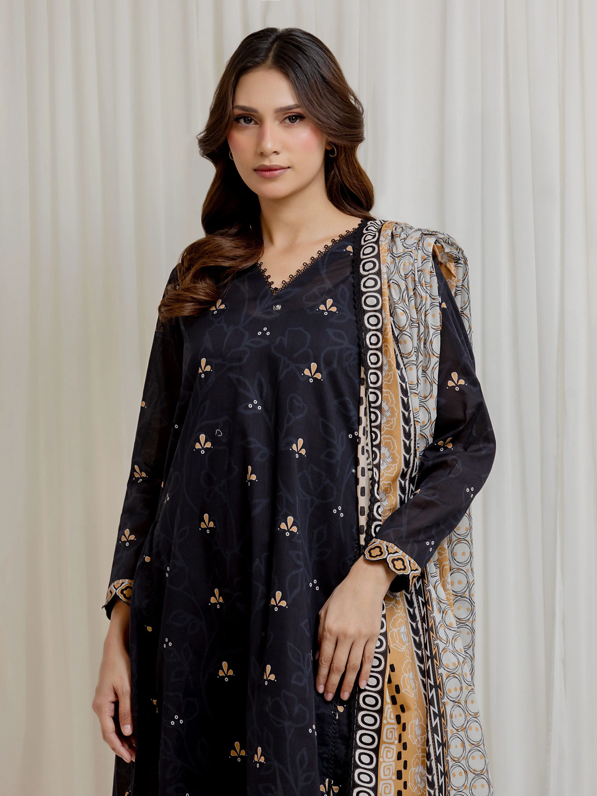 Printed Lawn Suit - EWU6A1-36672-3P - Image 2