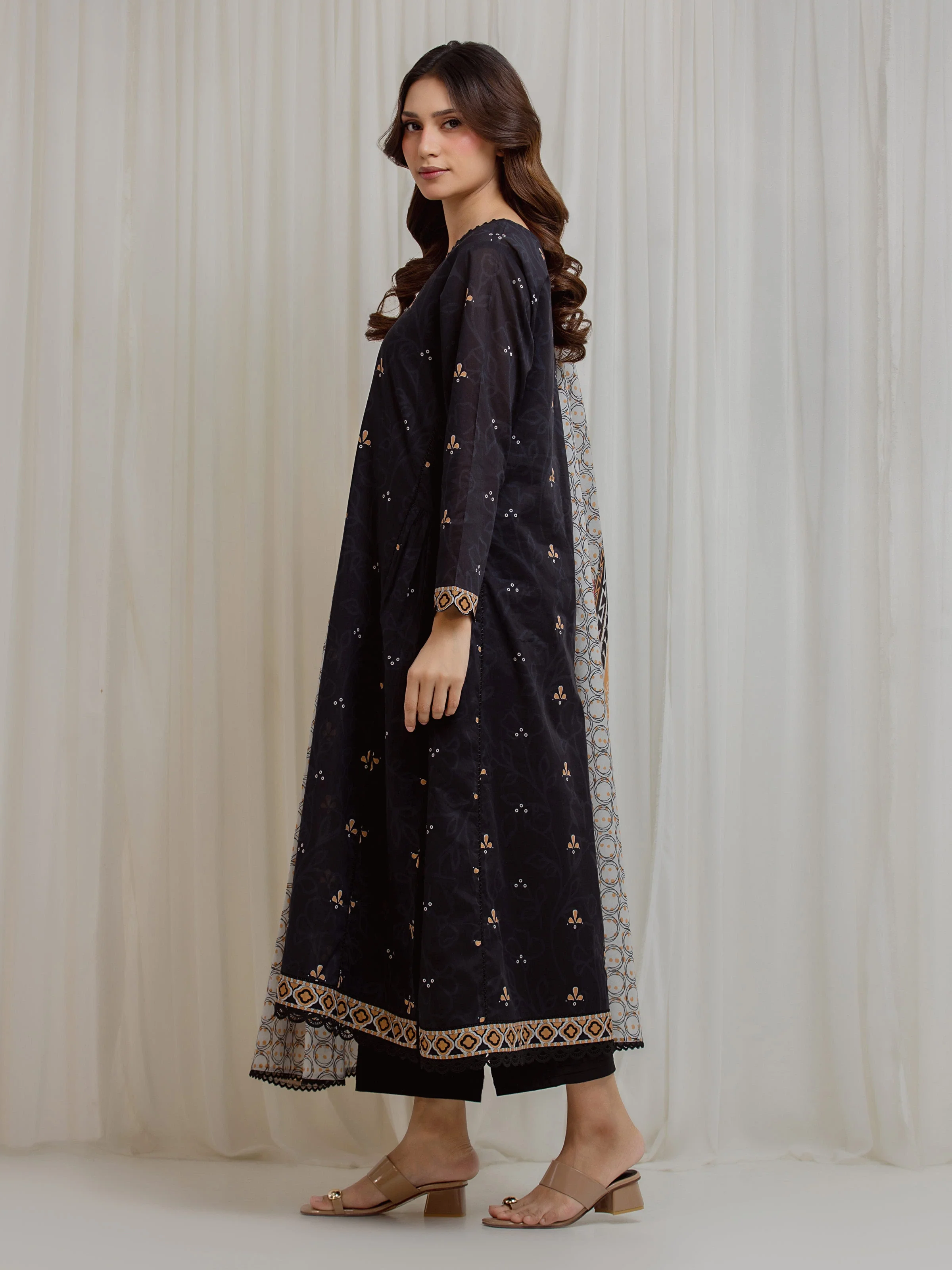 Printed Lawn Suit - EWU6A1-36672-3P - Image 5