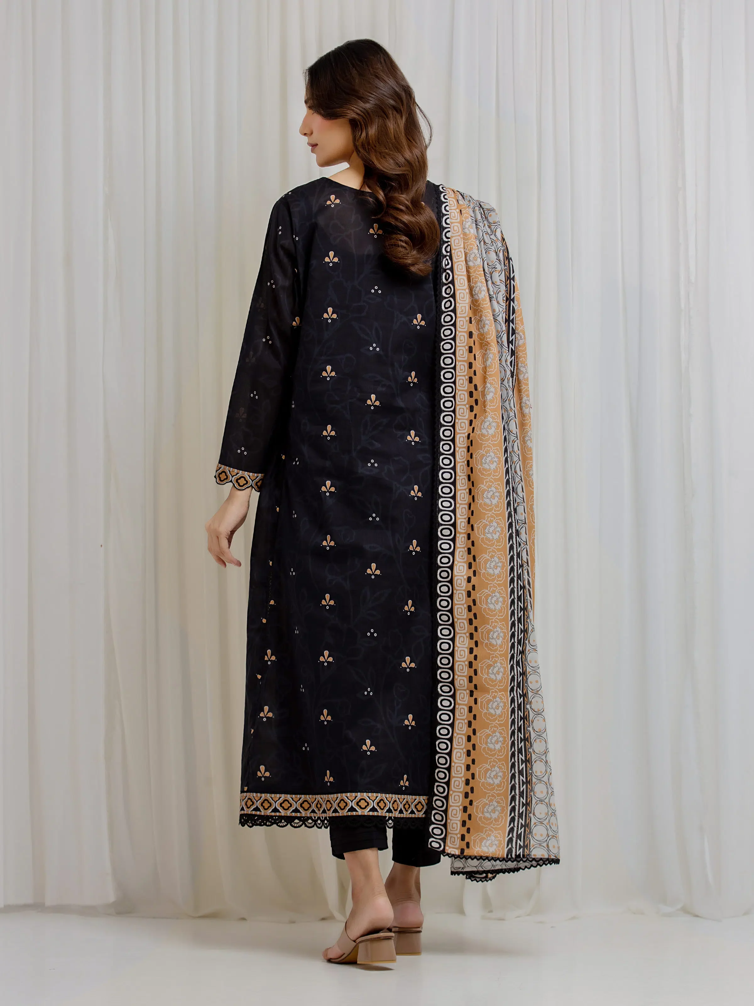 Printed Lawn Suit - EWU6A1-36672-3P - Image 6