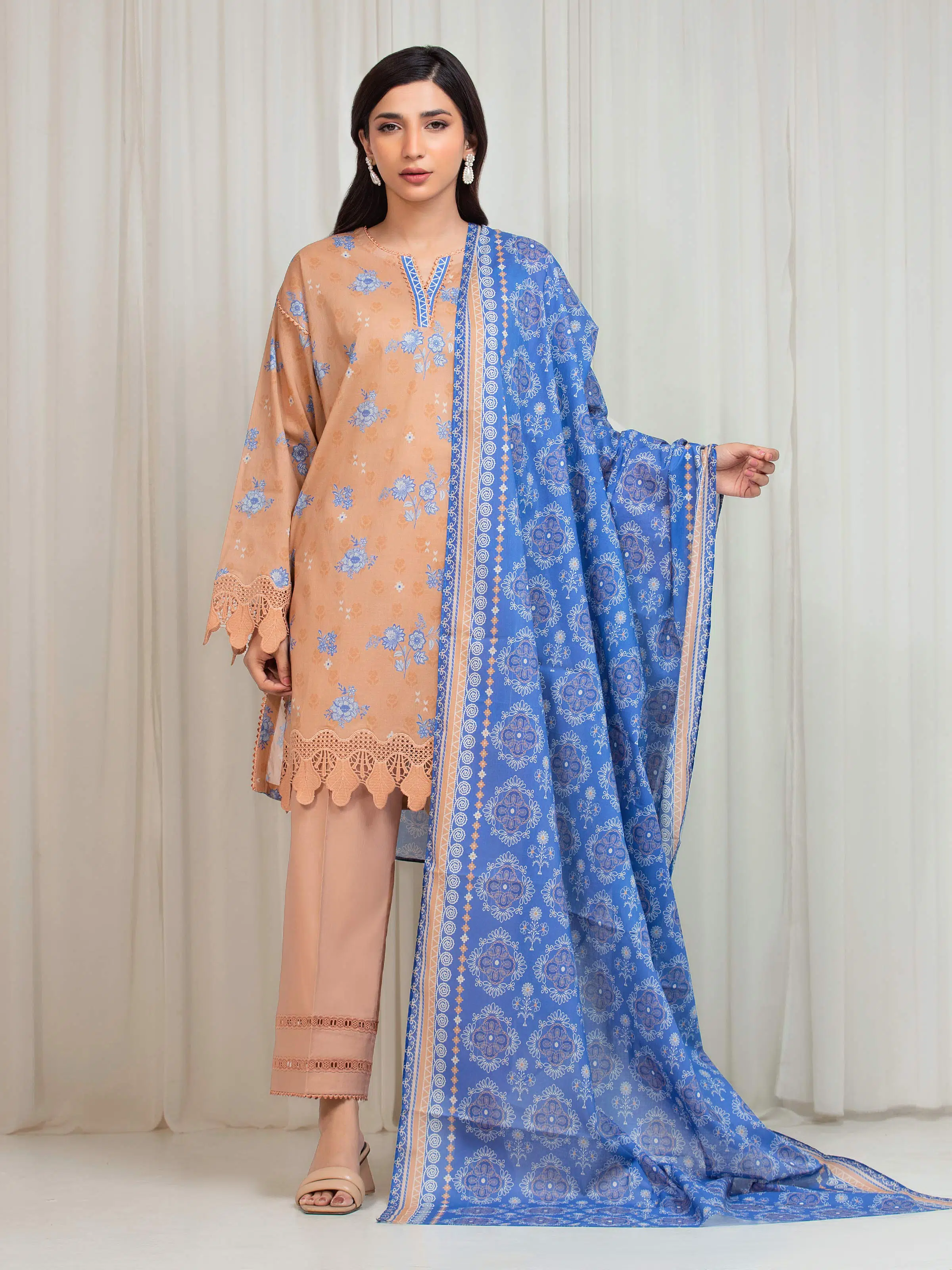 Printed Lawn Suit - EWU6A1-36675-3P
