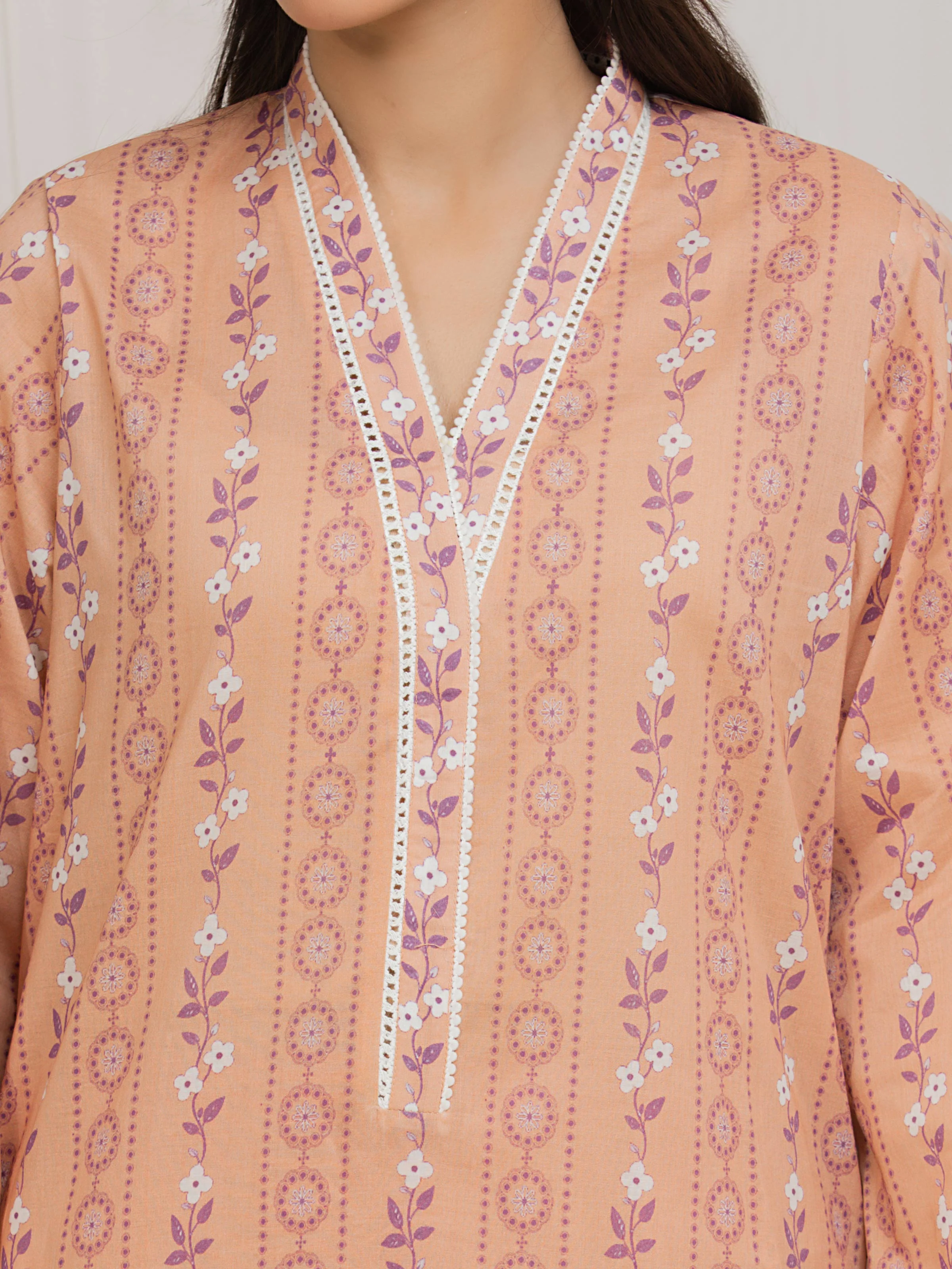 Printed Lawn Suit - EWU6A1-36680-3P - Image 3