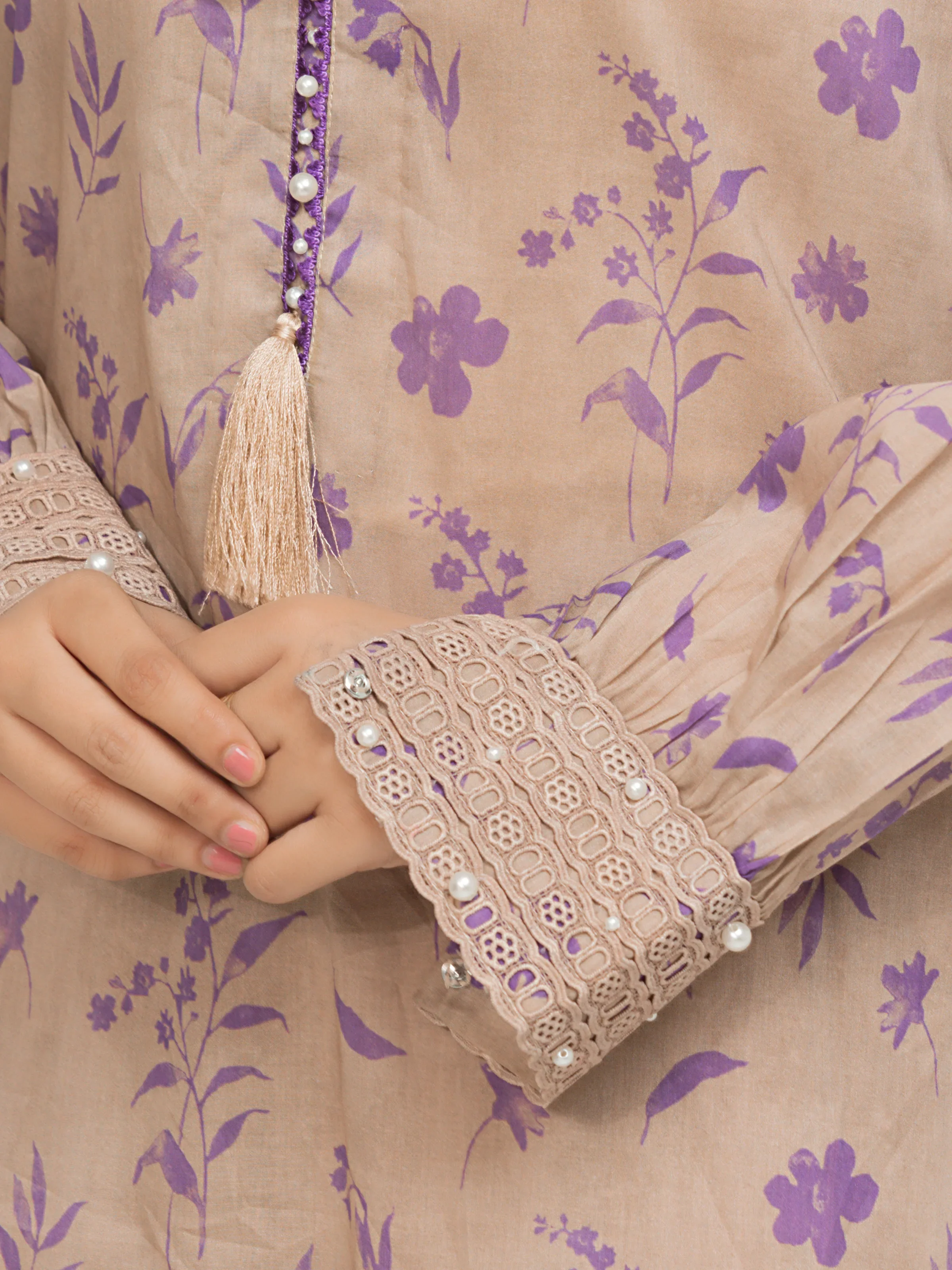 Printed Lawn Suit - EWU6A1-36681-3P - Image 3