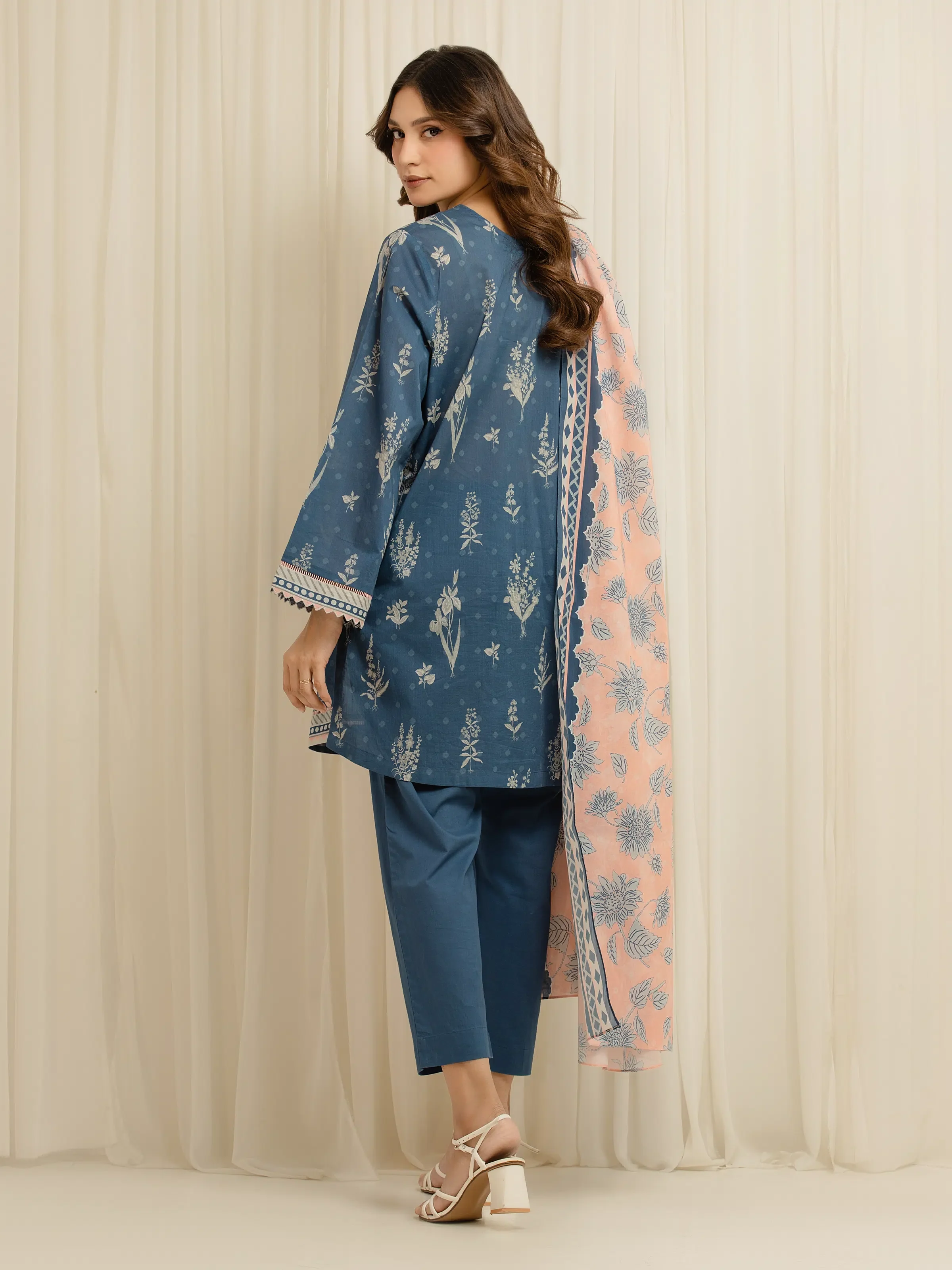 Printed Lawn Suit - EWU6A1-36682-3P - Image 5