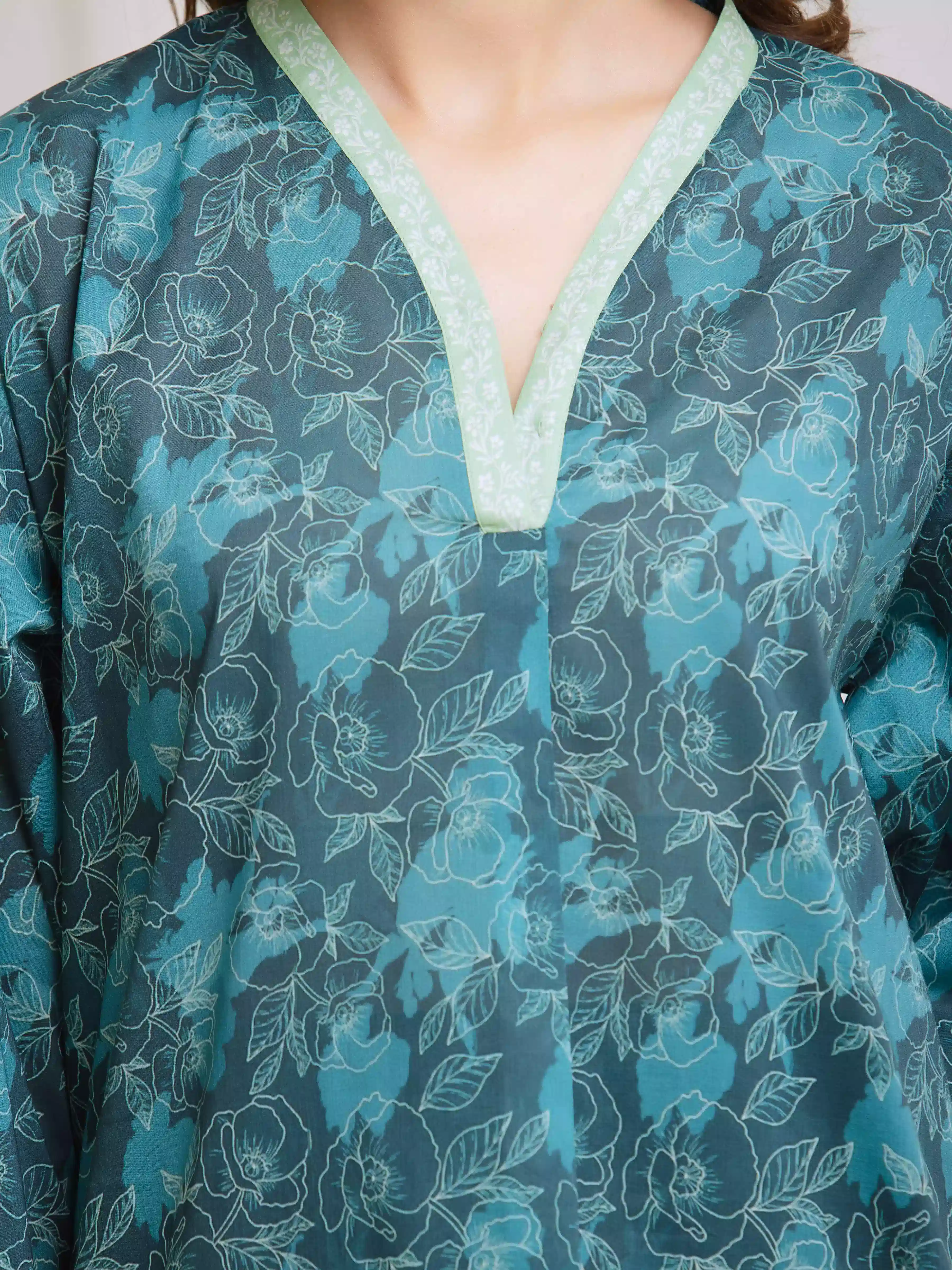 Printed Lawn Suit - EWU6A1-36694-3P - Image 3