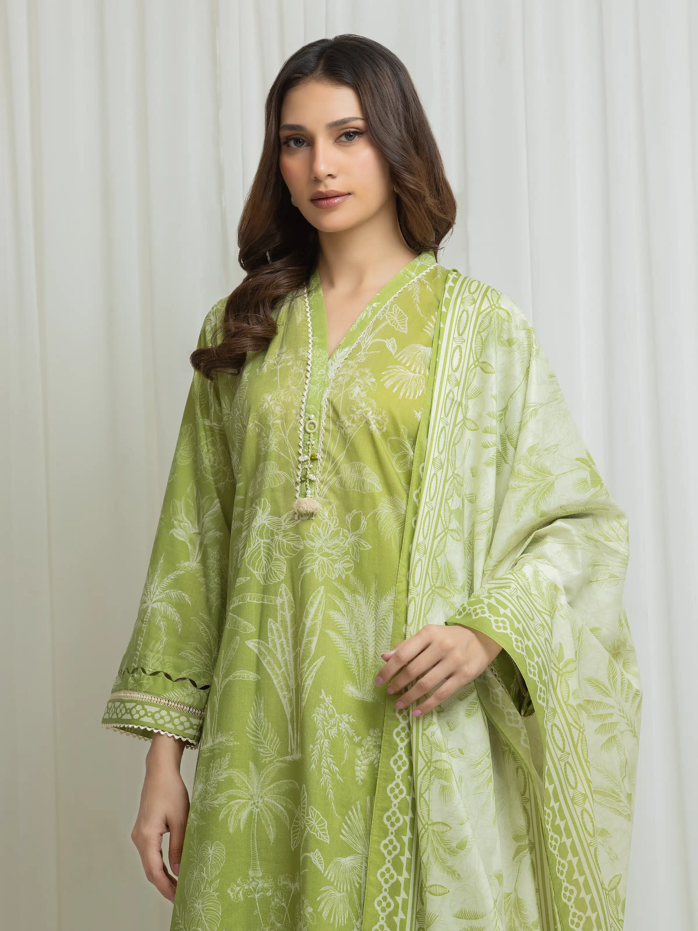 Printed Lawn Suit - EWU6A1-36698-3P - Image 2