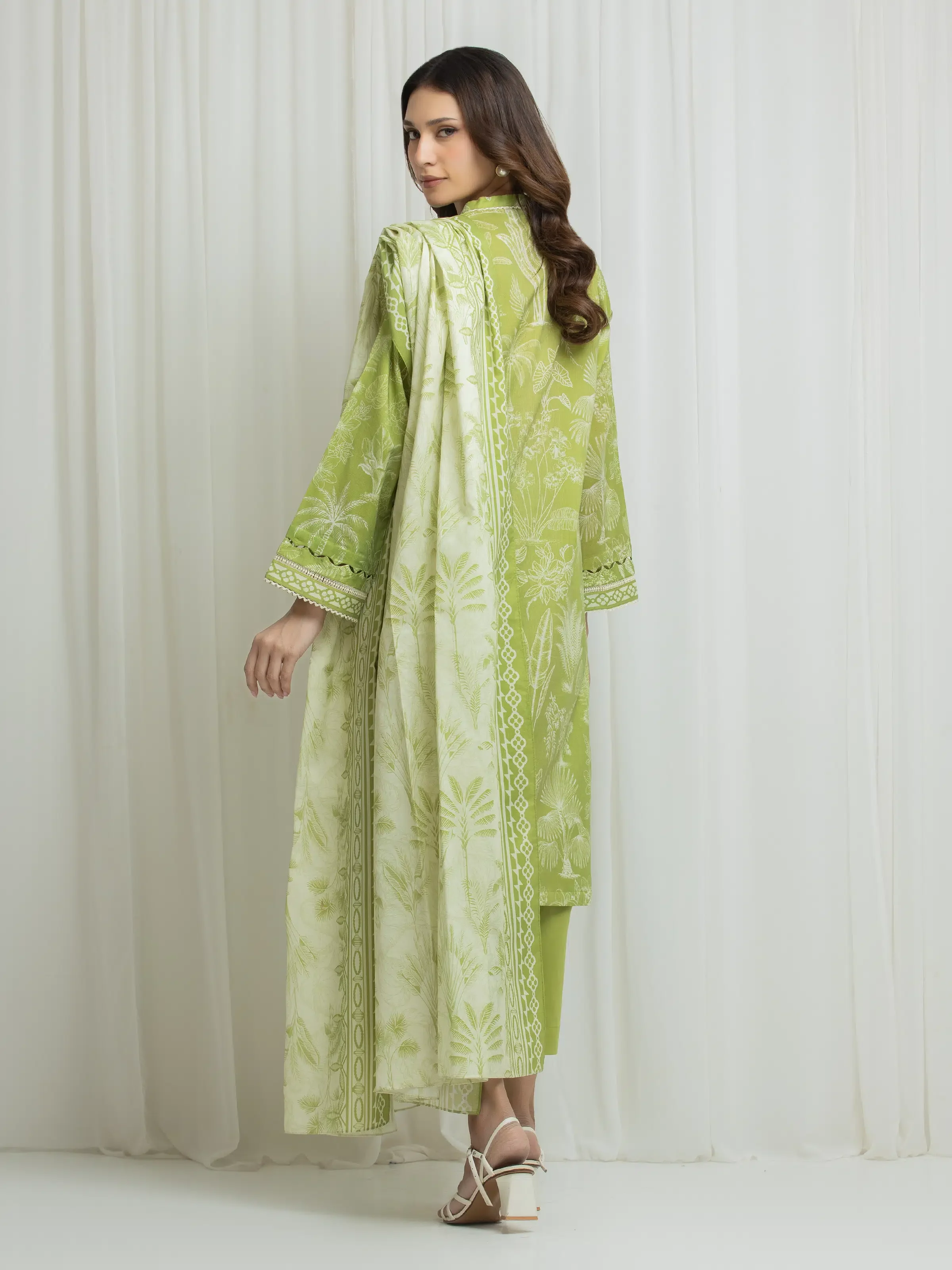 Printed Lawn Suit - EWU6A1-36698-3P - Image 5