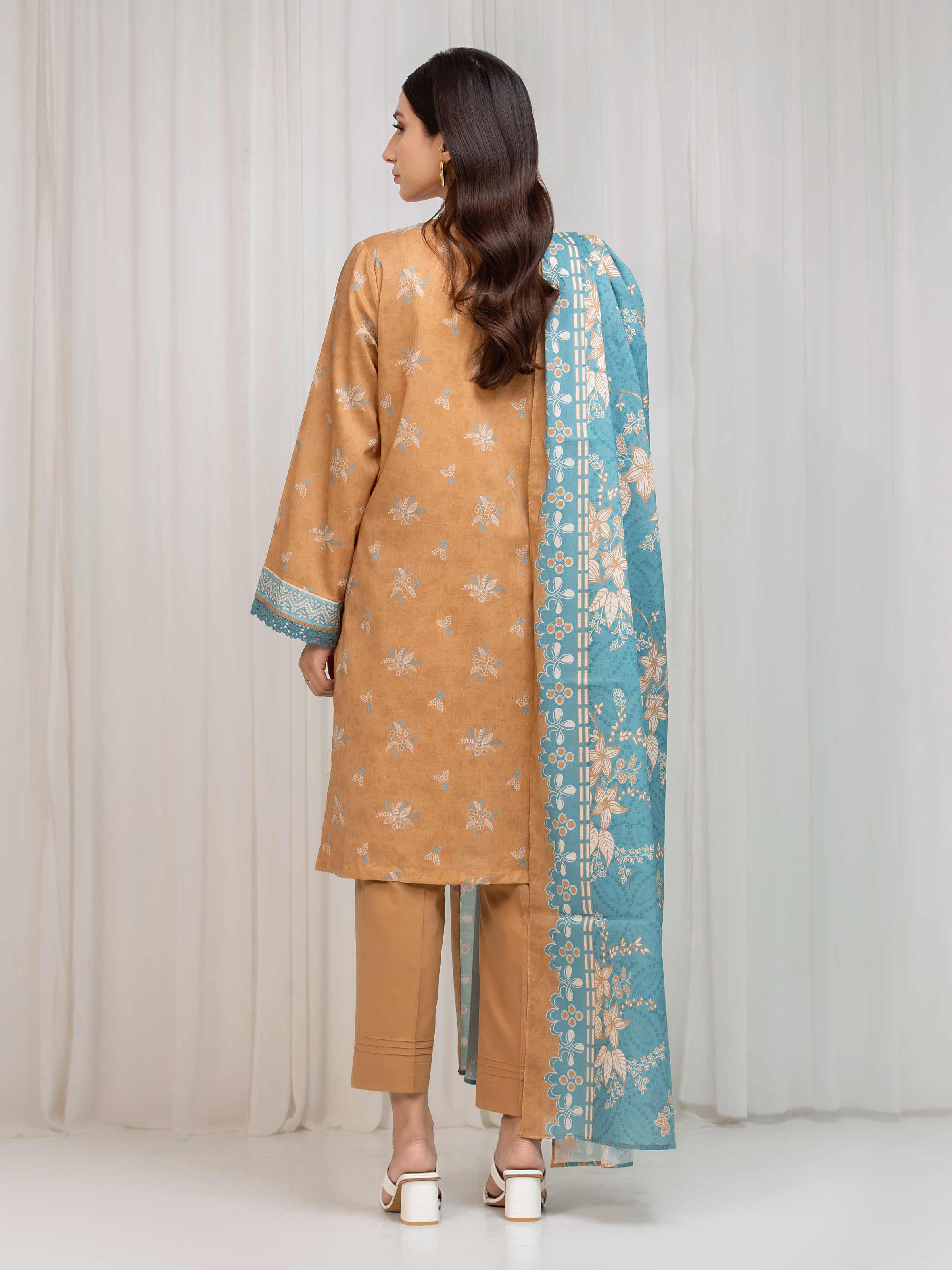 Printed Lawn Suit - EWU6A1-36699-3P - Image 5