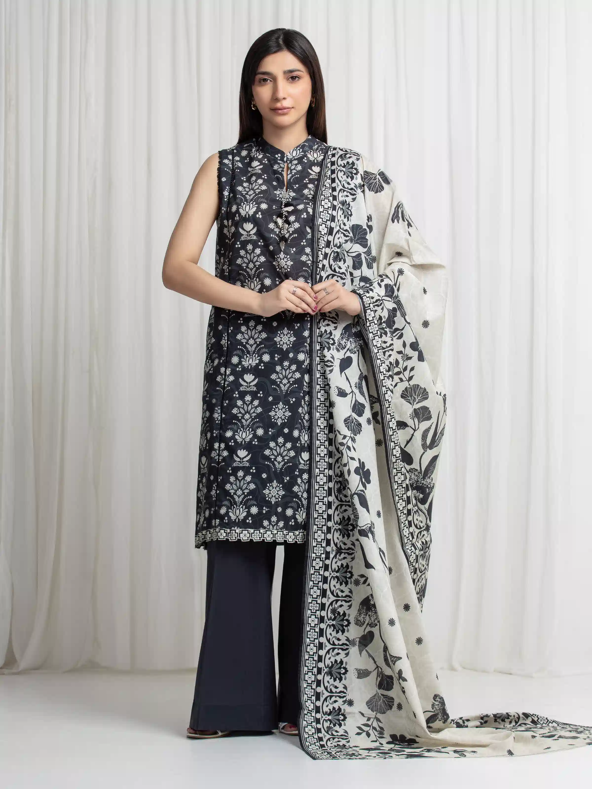 Printed Lawn Suit - EWU6A1-36710-3P