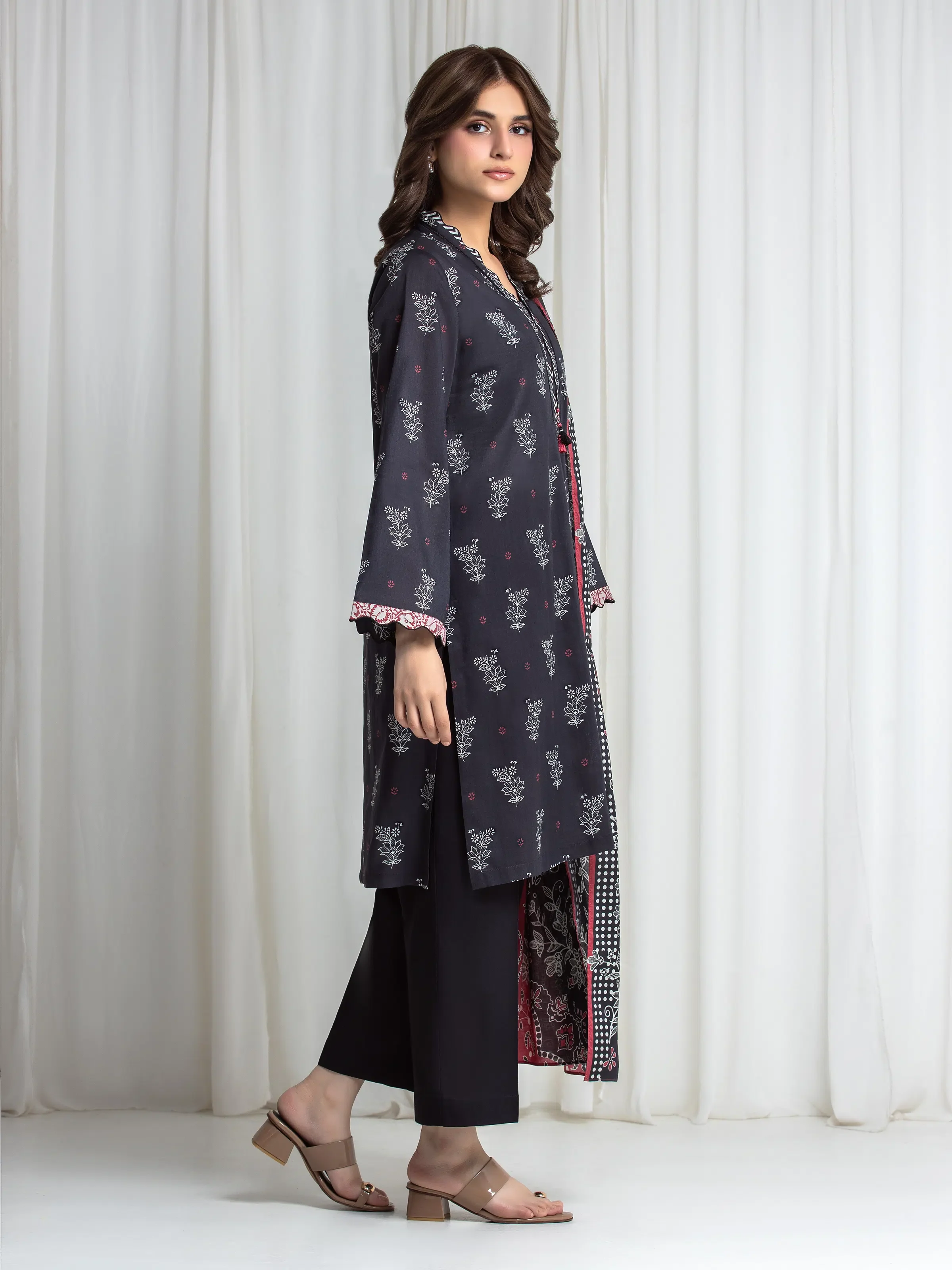 Printed Lawn Suit - EWU6A1-36738-3P - Image 5
