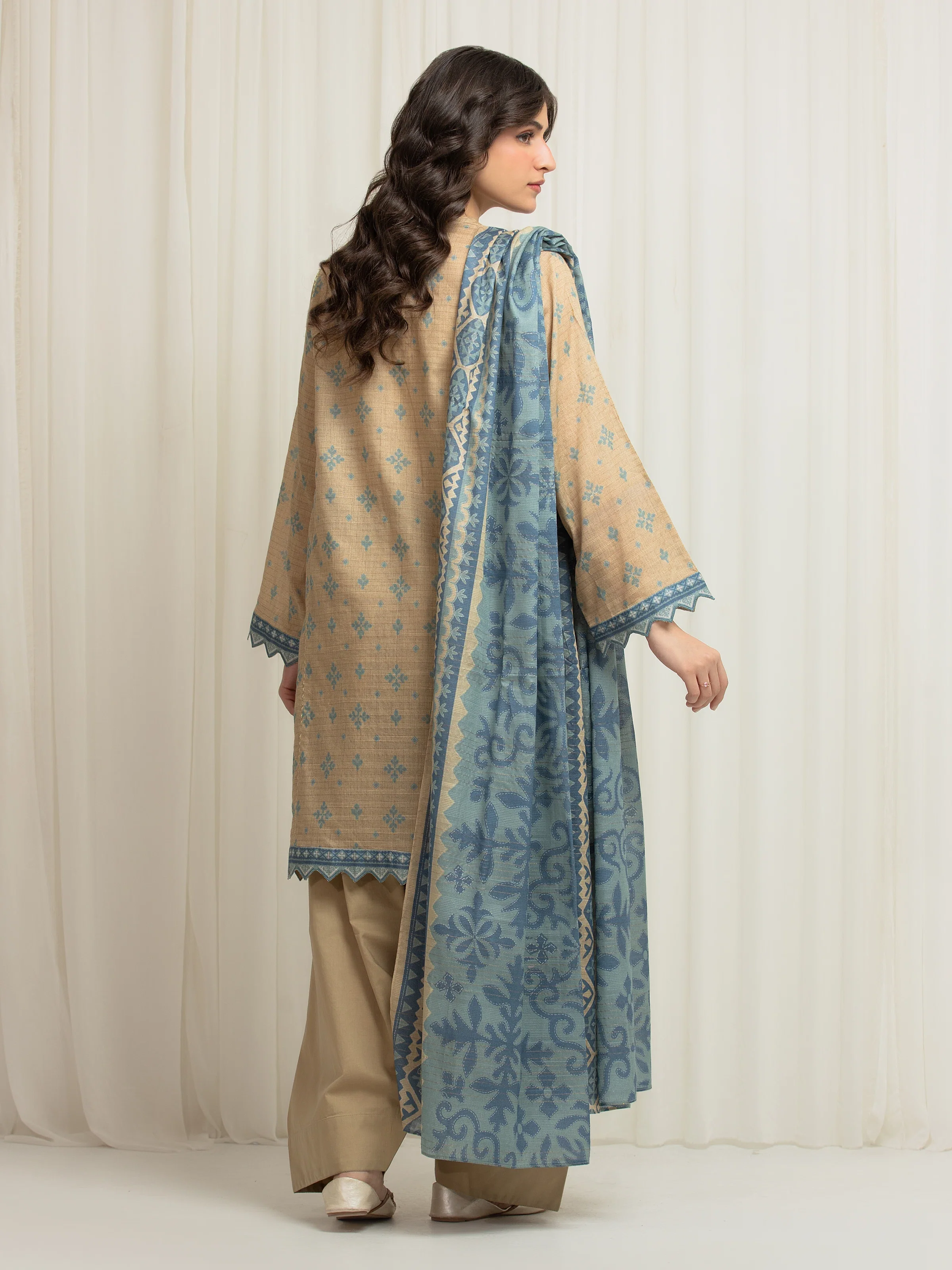 Printed Lawn Suit - EWU6M6-030-3P - Image 6