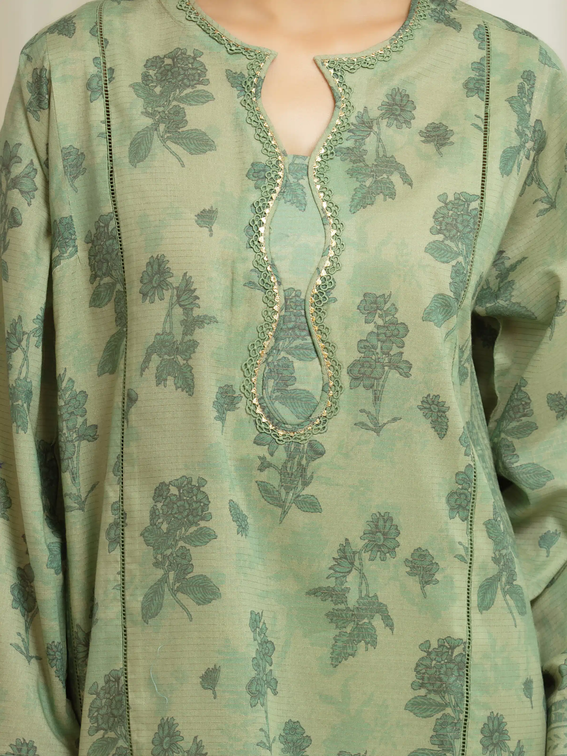 Printed Zari Lawn Suit - EWU6M6-050-3P - Image 4