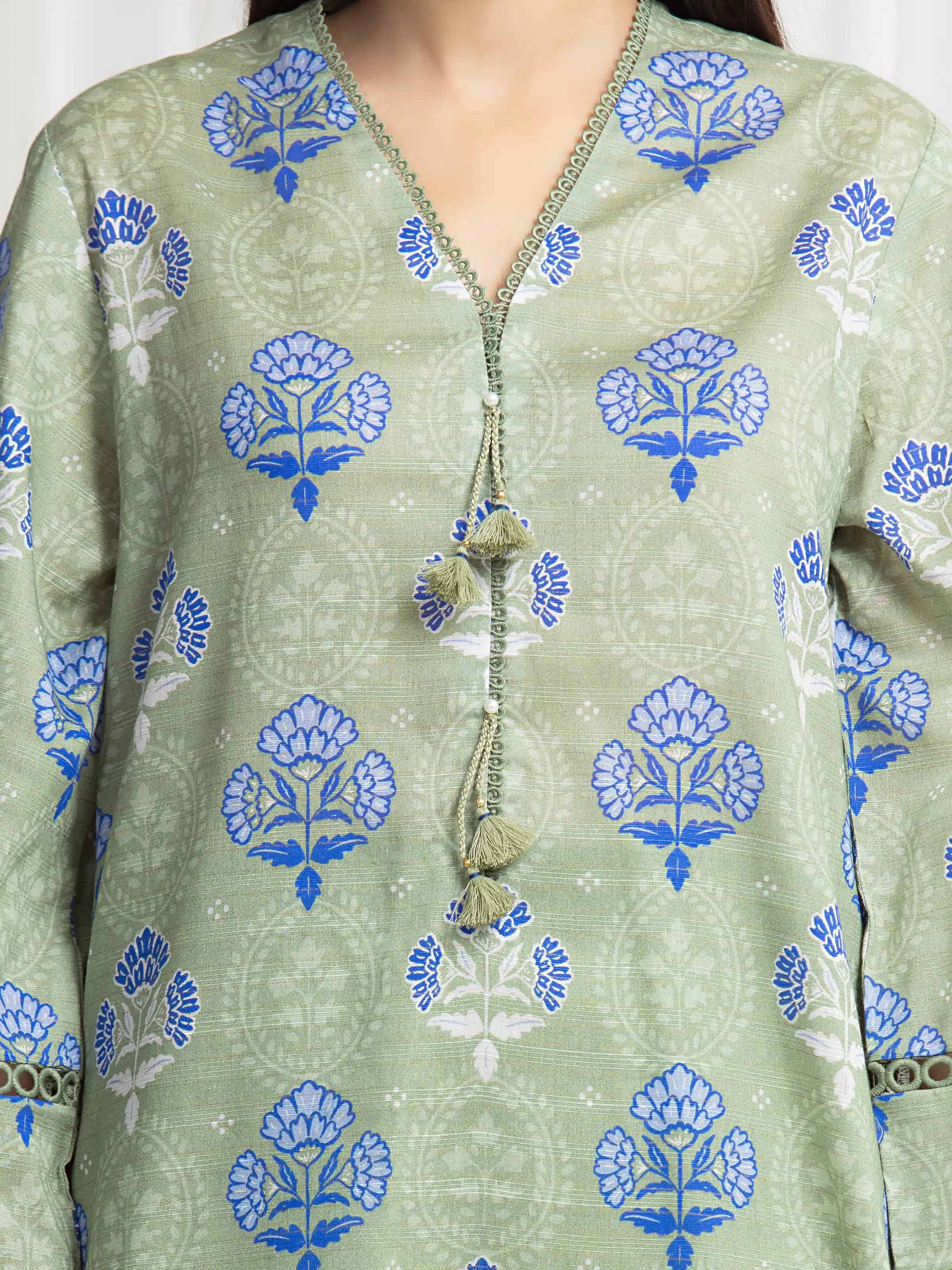 Printed Zari Lawn Suit - EWU6M6-060-3P - Image 4
