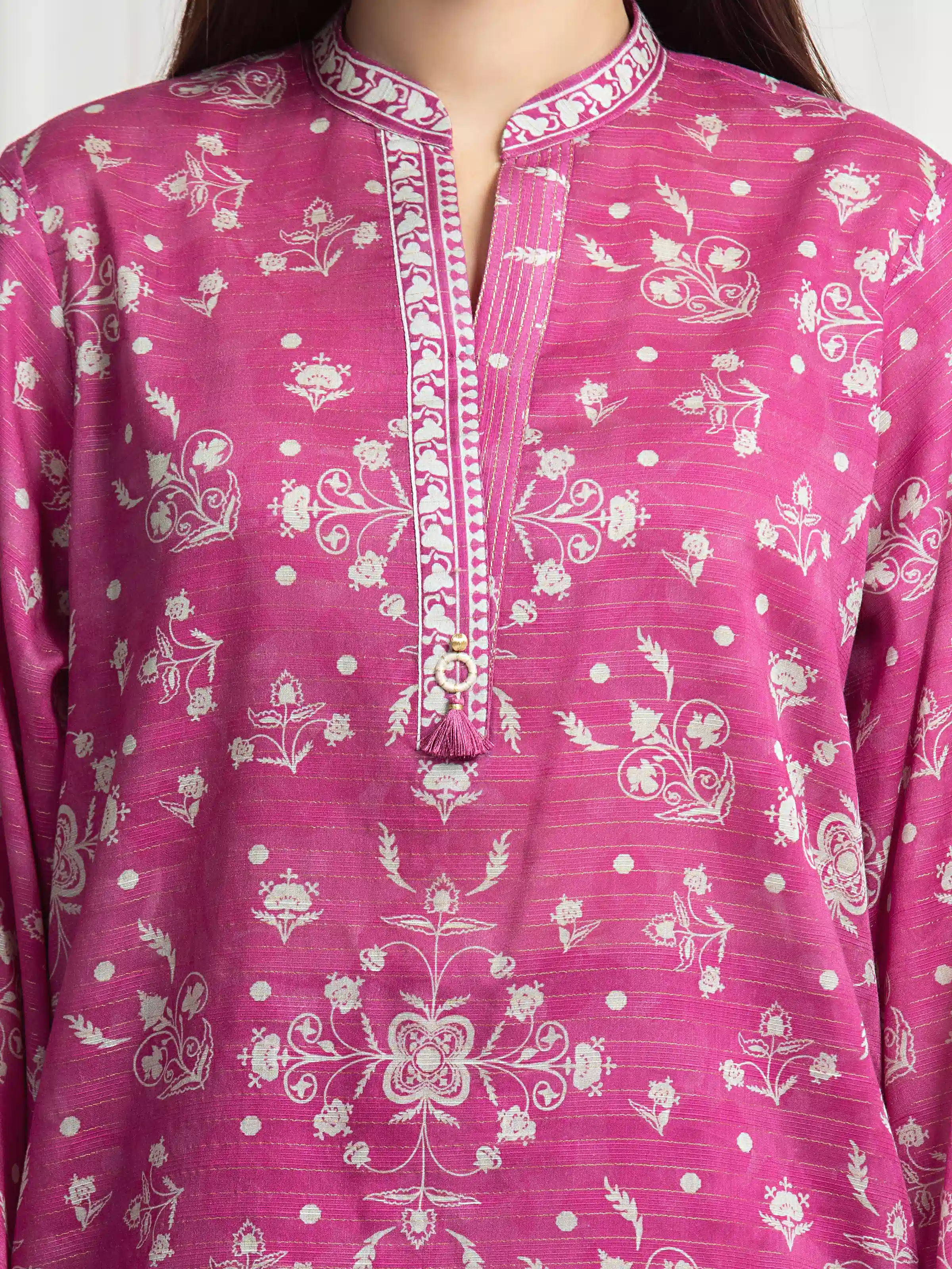 Printed Zari Lawn Suit - EWU6M6-070-3P - Image 4