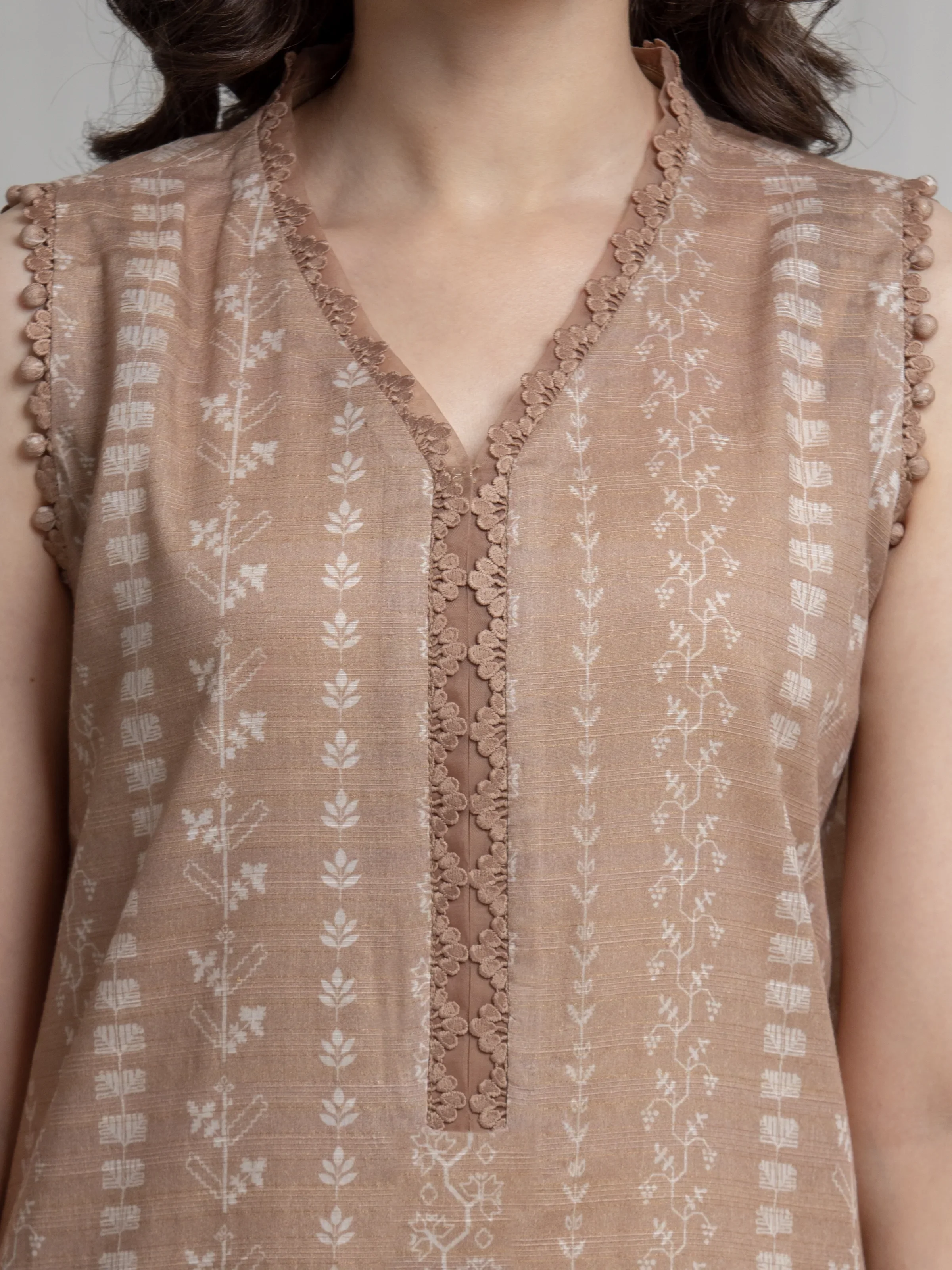 Printed Zari Lawn Suit - EWU6M6-080-3P - Image 3
