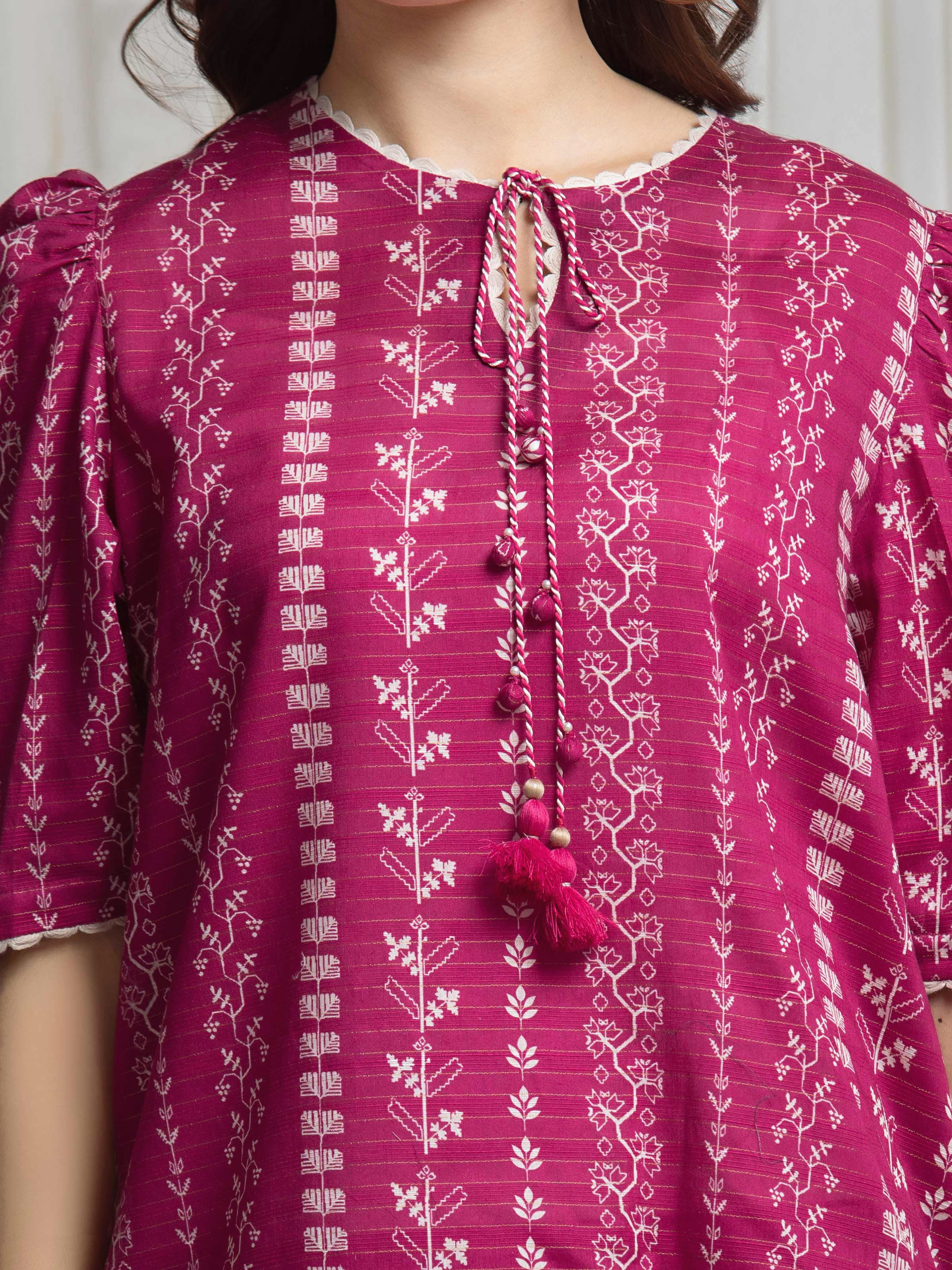 Printed Zari Lawn Suit - EWU6M6-081-3P - Image 3