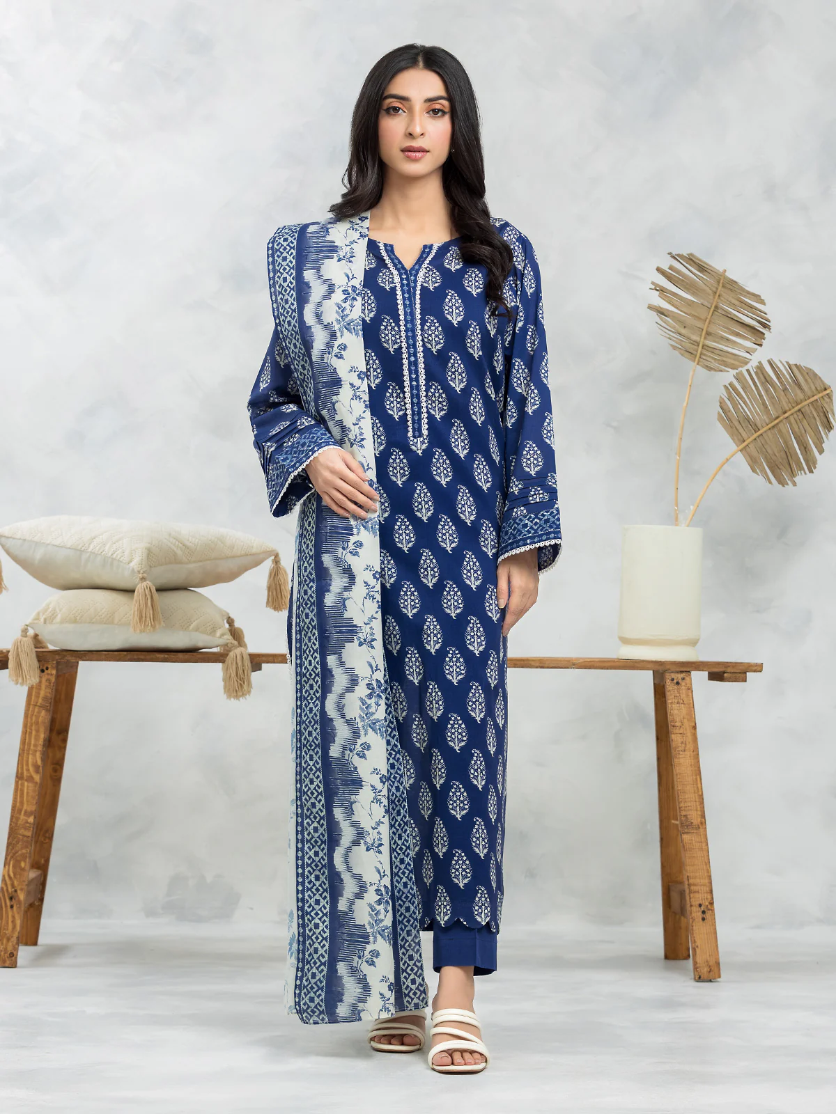 Printed Viscose Suit - EWU24A4-29114-3P