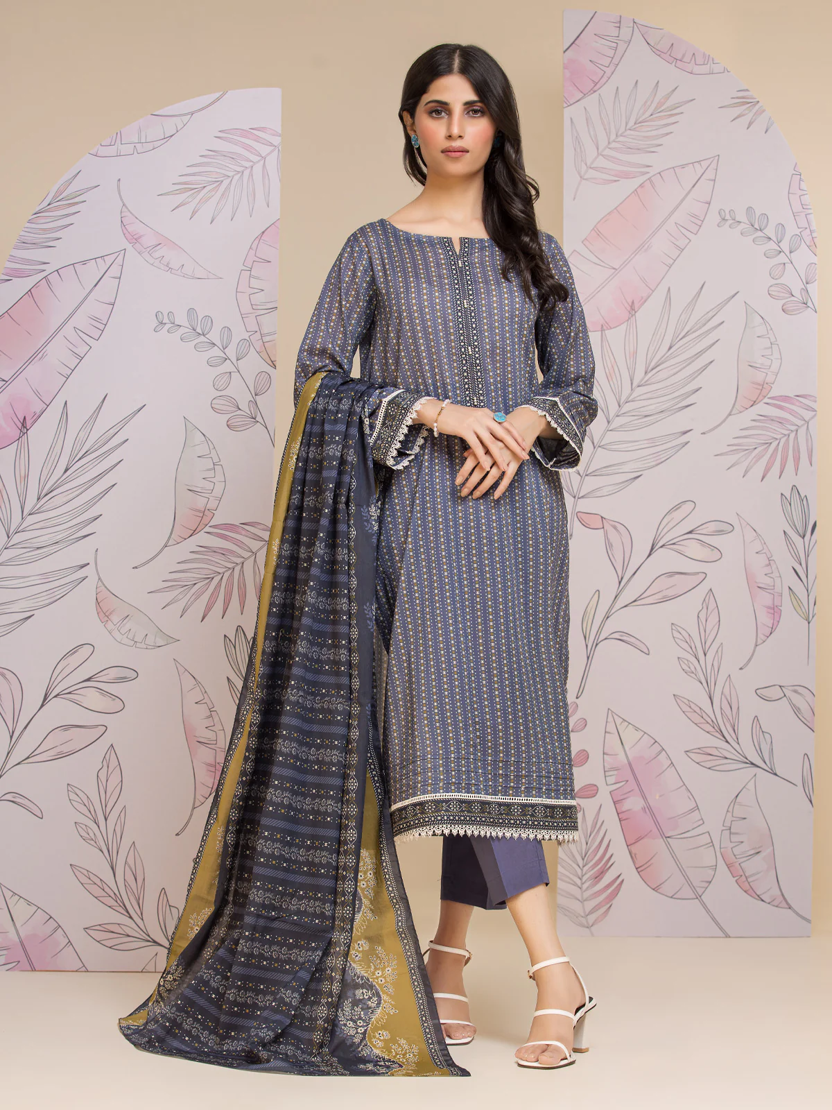 Printed Lawn Shirt - EWU24A1-26280S