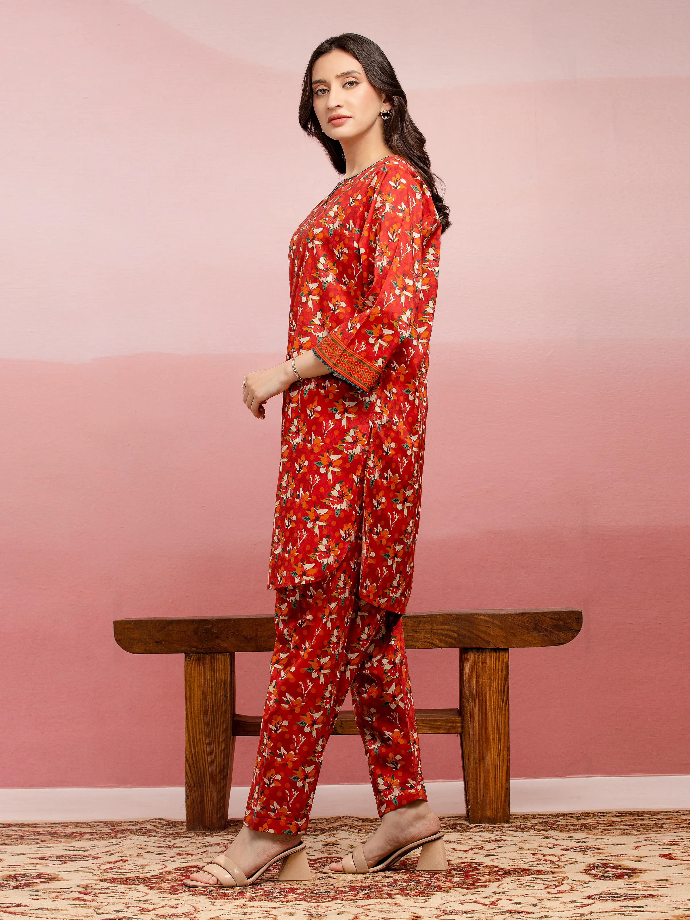 Printed Lawn Shirt Trouser - EWU5A1-35410ST - Image 3