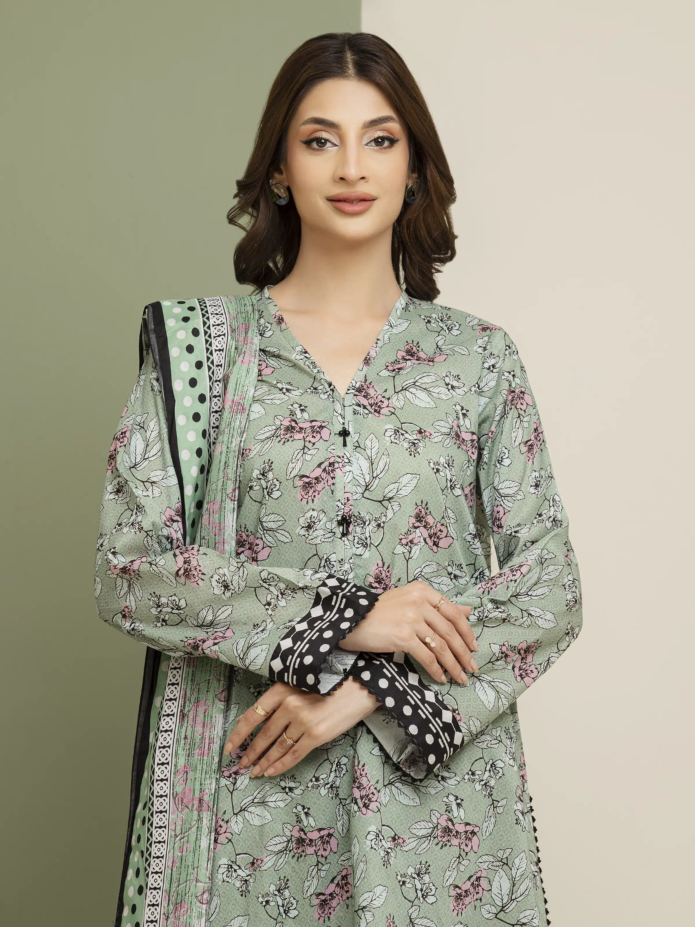 Printed Lawn Shirt Dupatta - EWU5A1-35074SD - Image 2