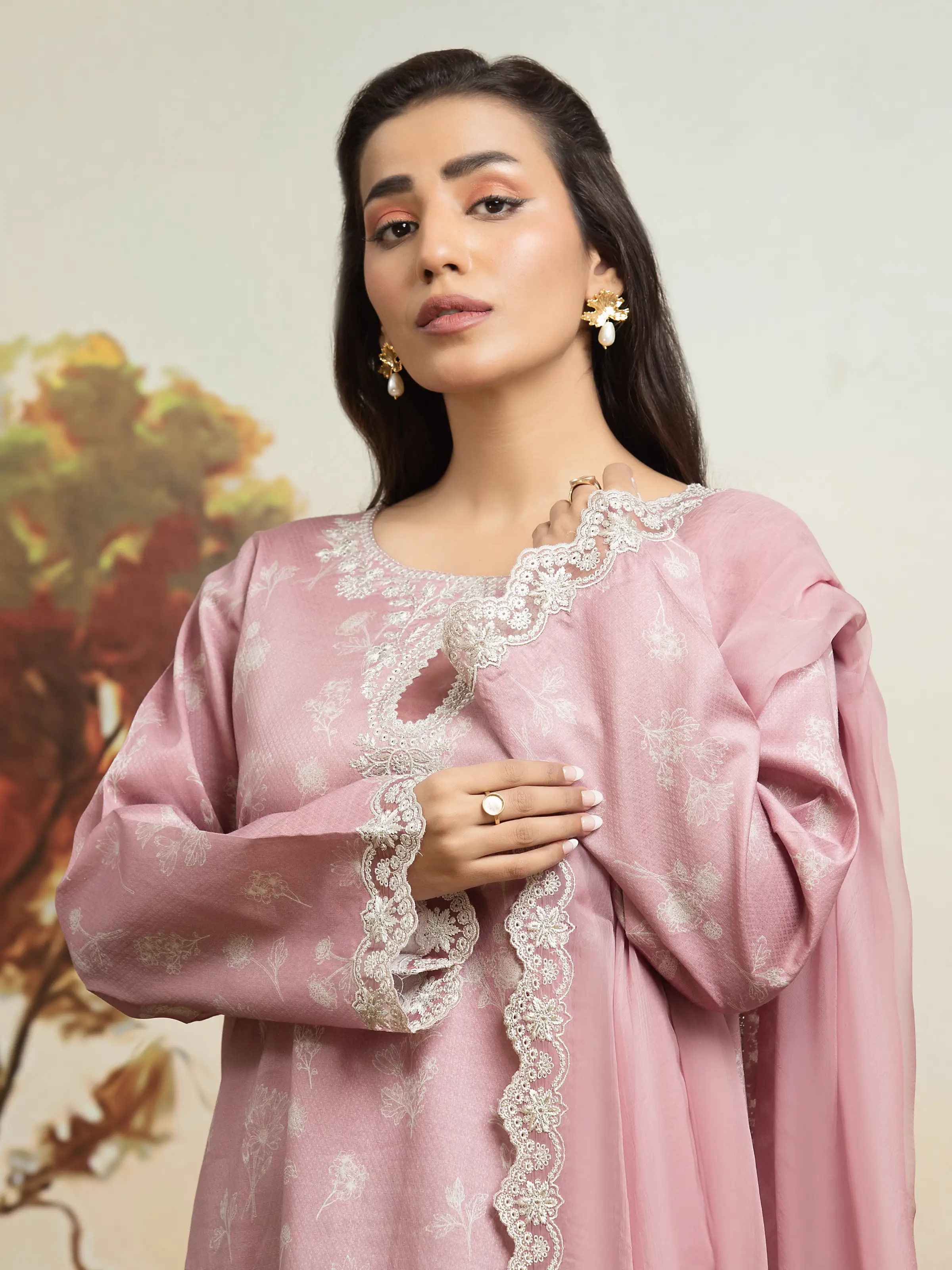 Embroidered Dobby Suit - EWU24V7-30169-3P - Image 3