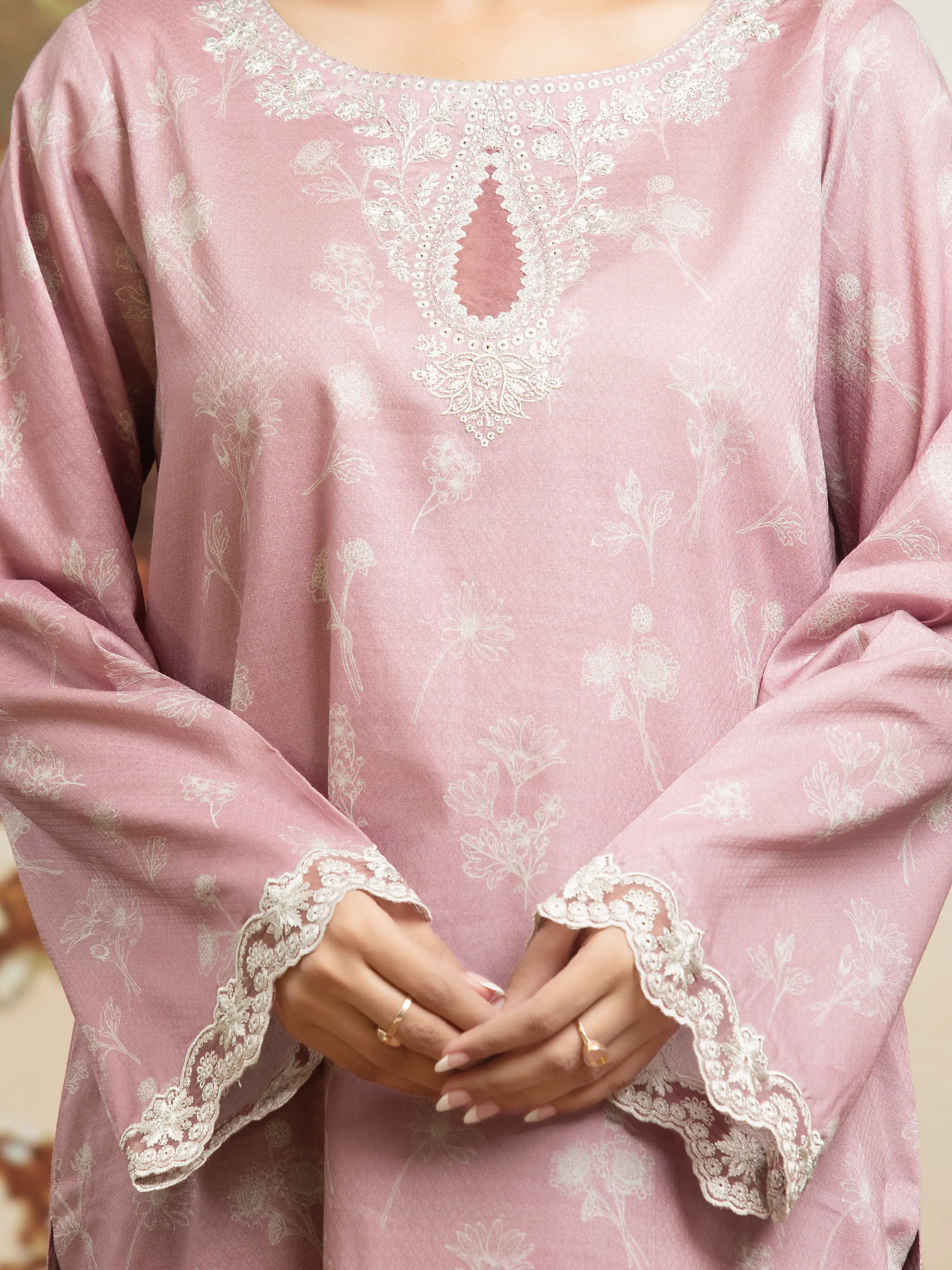 Embroidered Dobby Suit - EWU24V7-30169-3P - Image 4