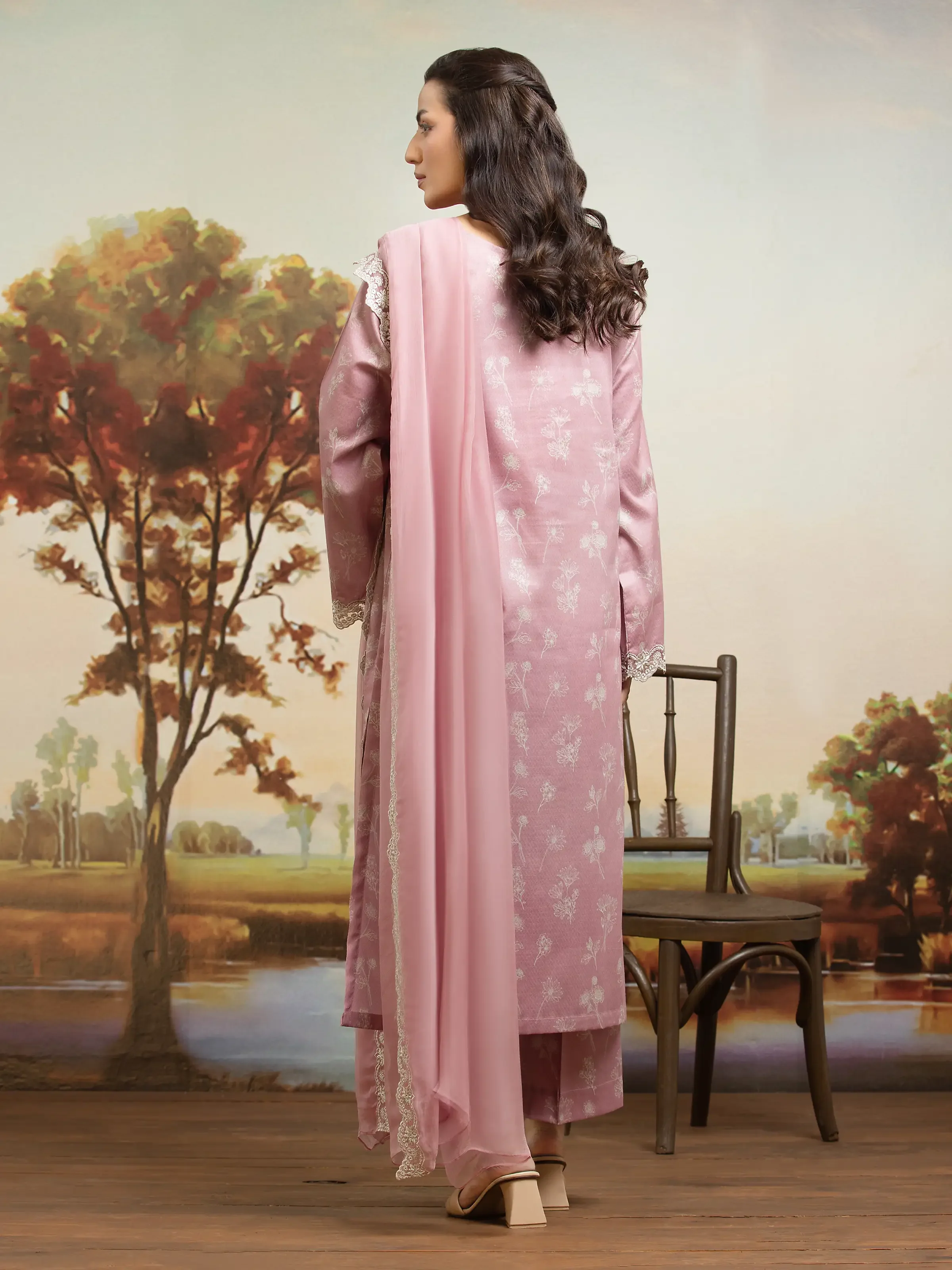 Embroidered Dobby Suit - EWU24V7-30169-3P - Image 6