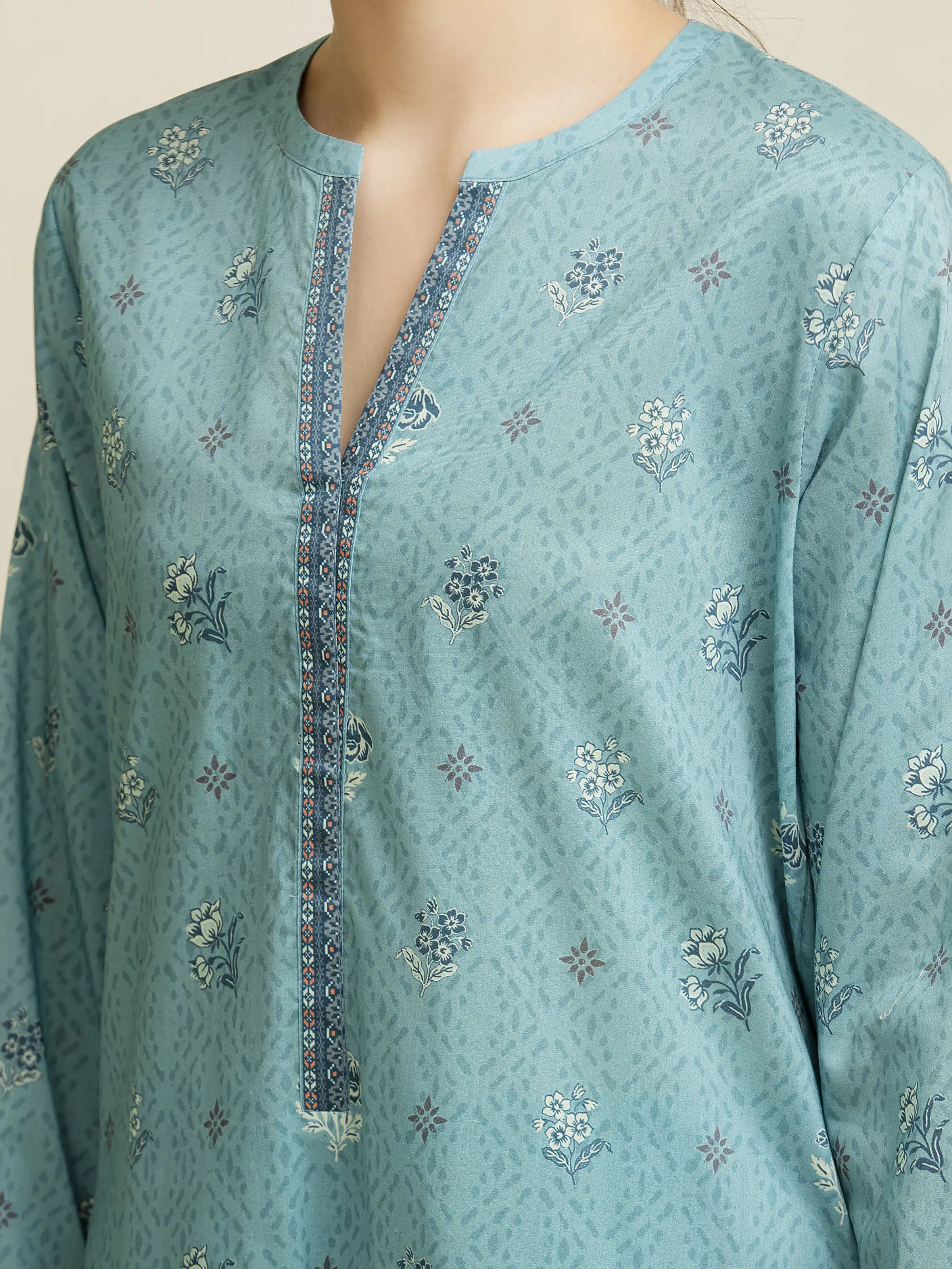Printed Lawn Suit - EWU5A1-35154-3P - Image 5