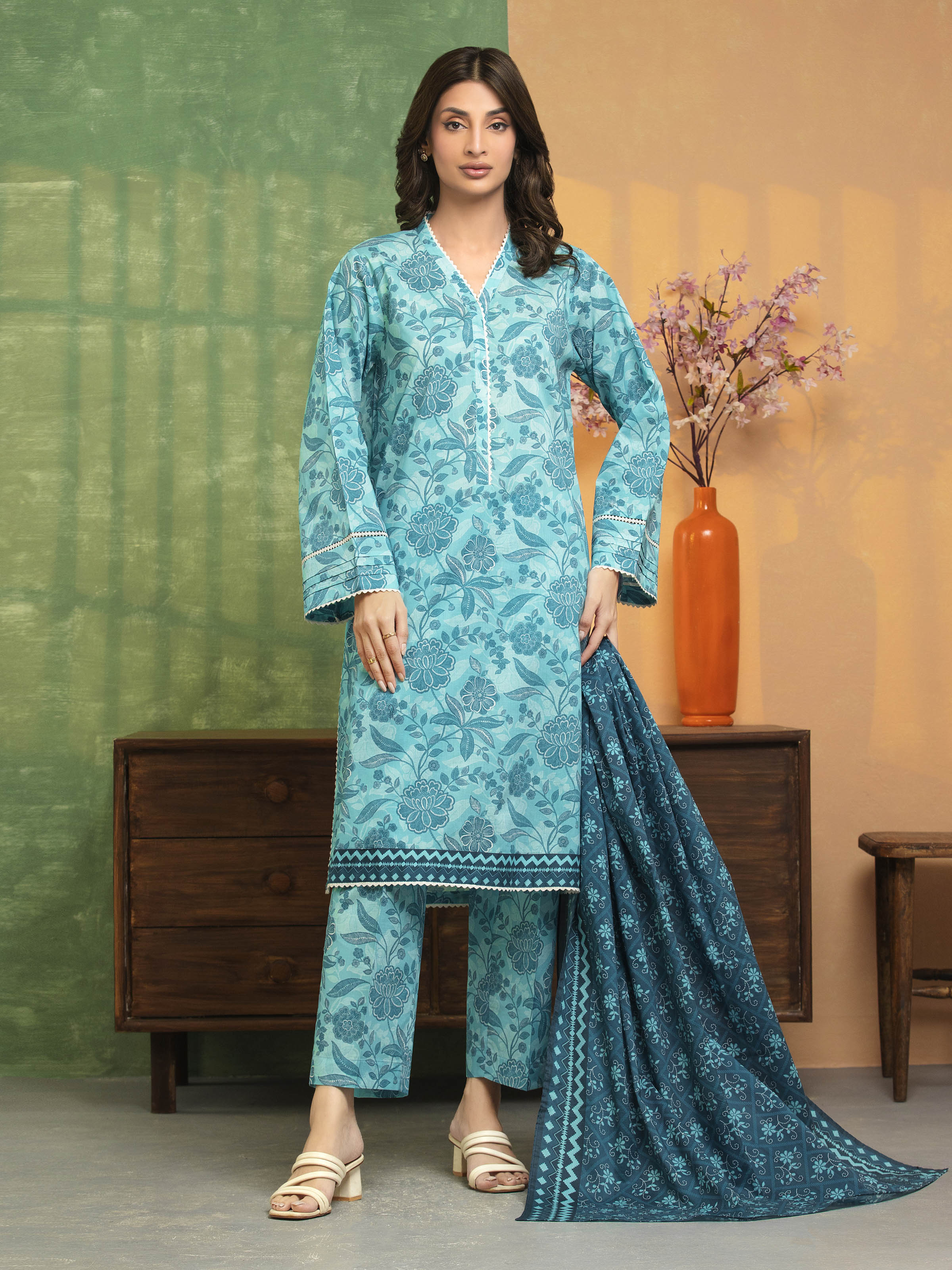 Printed Lawn Suit - EWU5A1-35135-3P