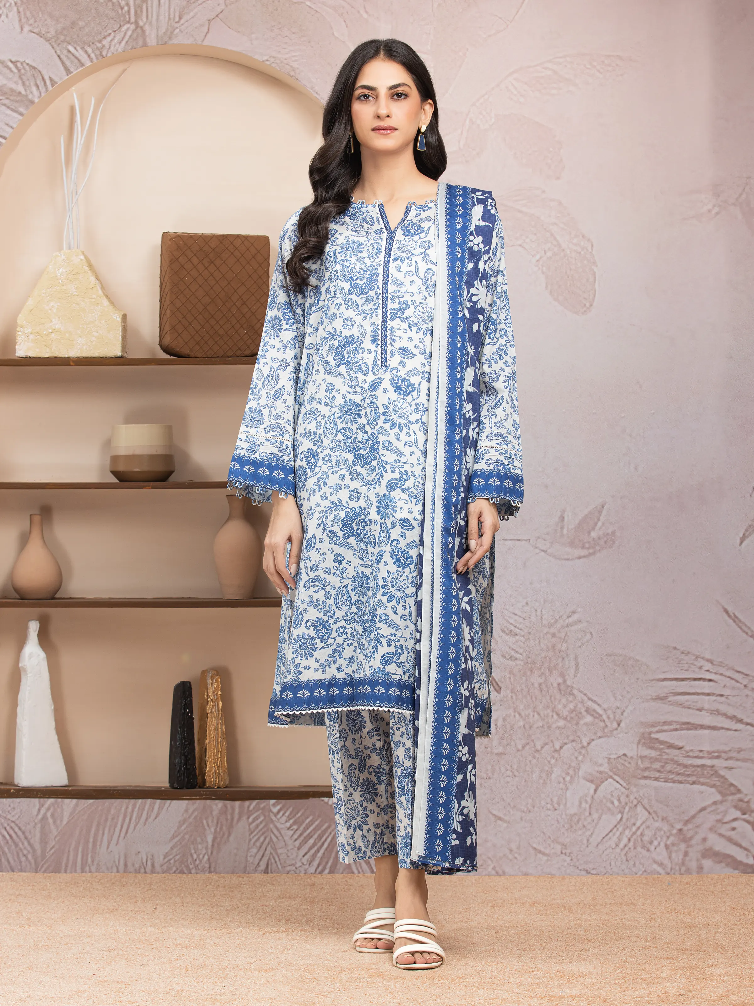 Printed Lawn Suit - EWU5A1-35023-3P